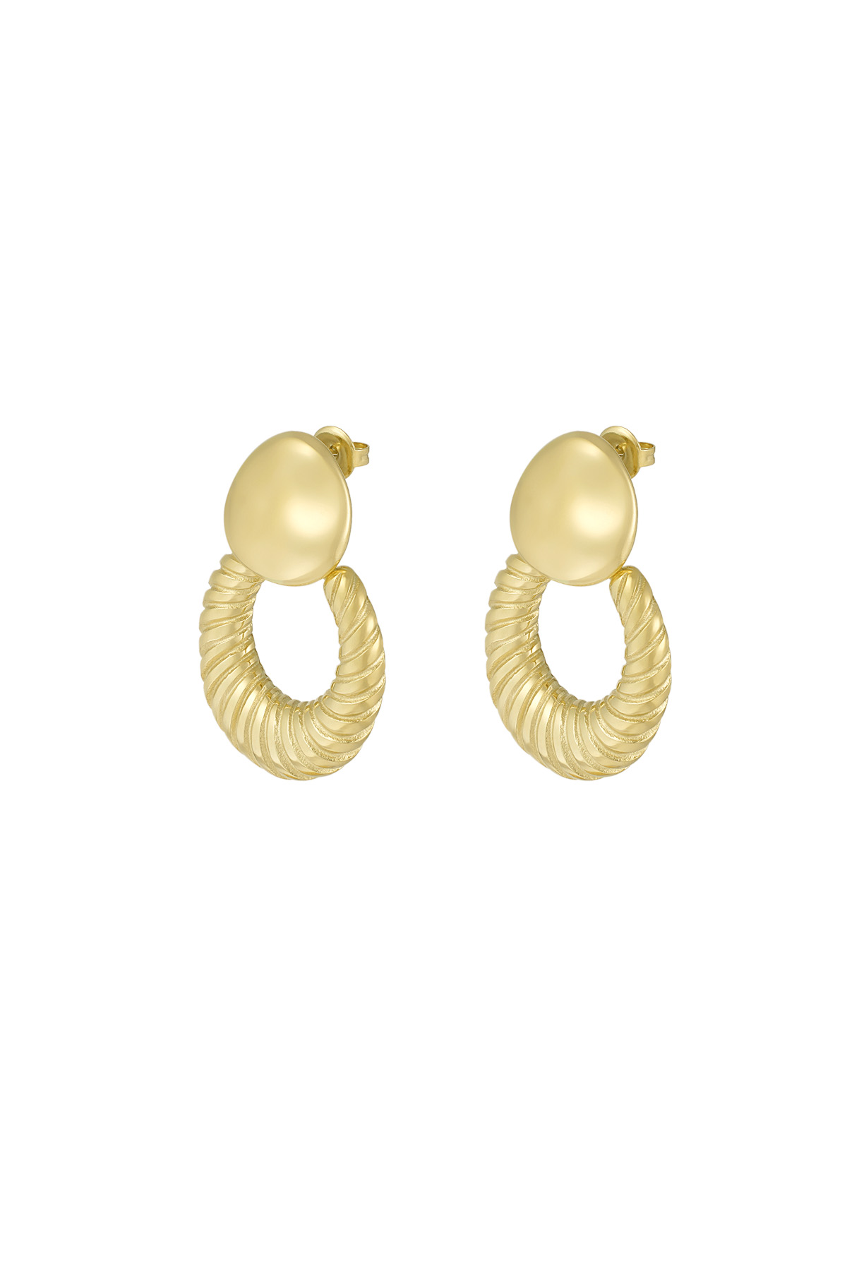 Pendientes elegantes y chic - dorados h5 