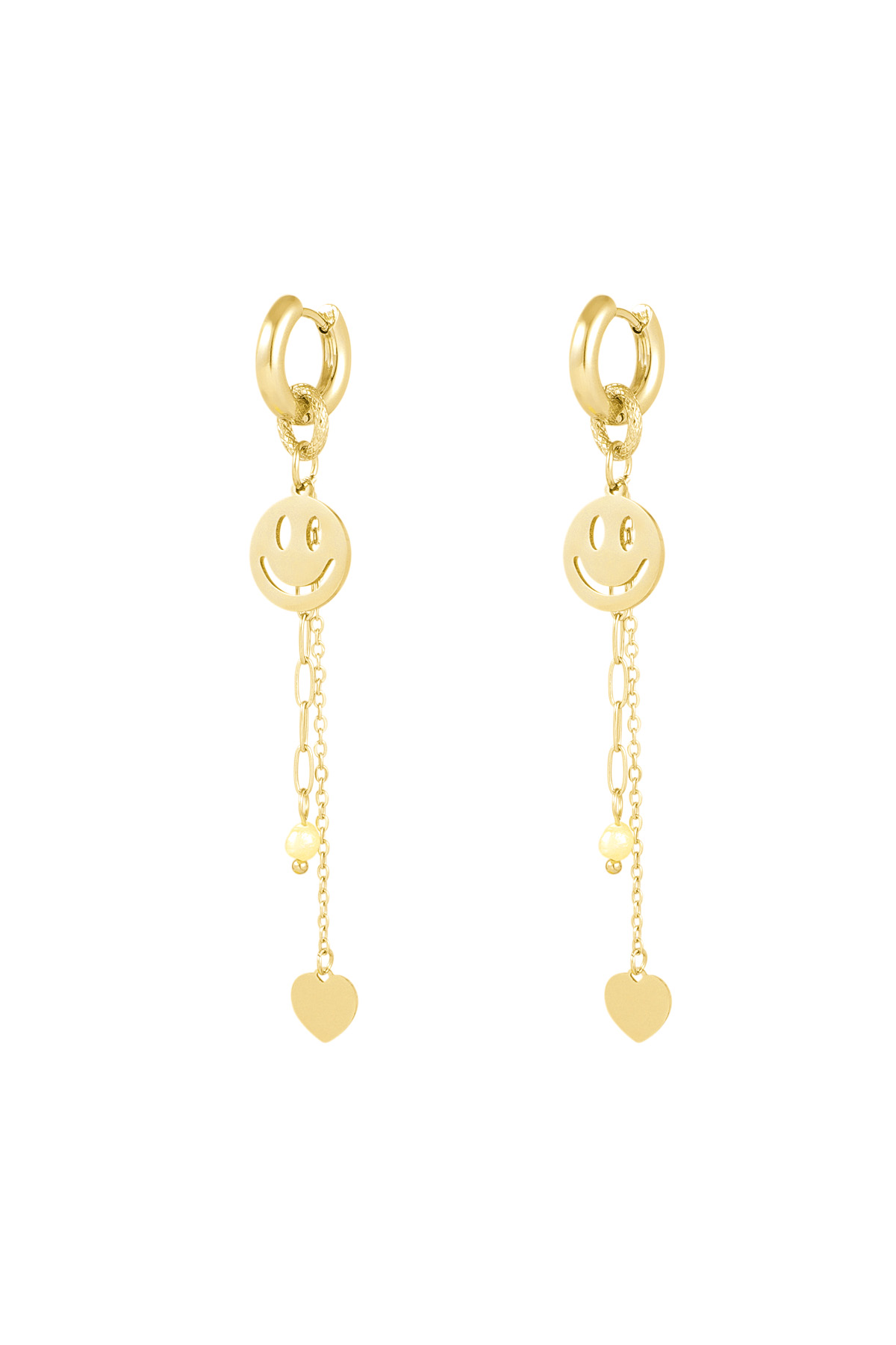 Earrings lovely smiley- gold h5 