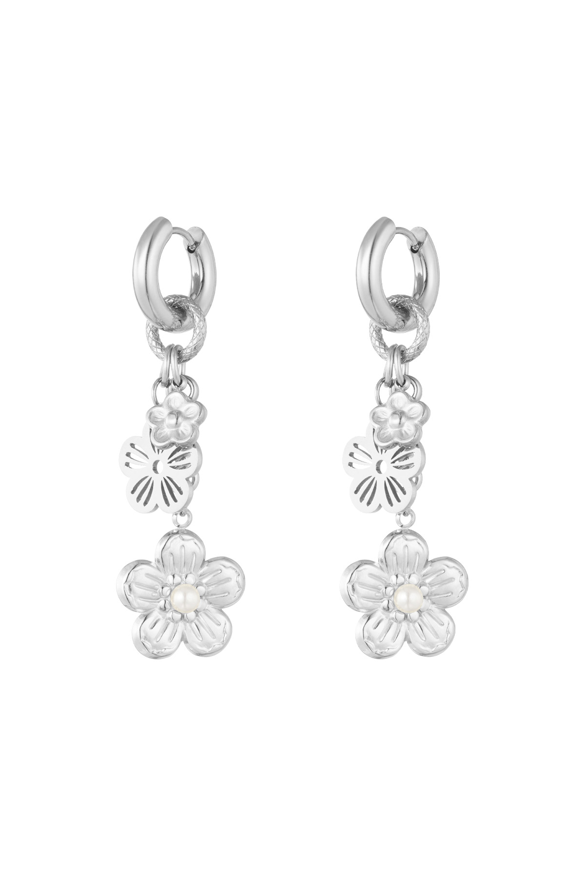 Blooming beauty earrings - silver h5 