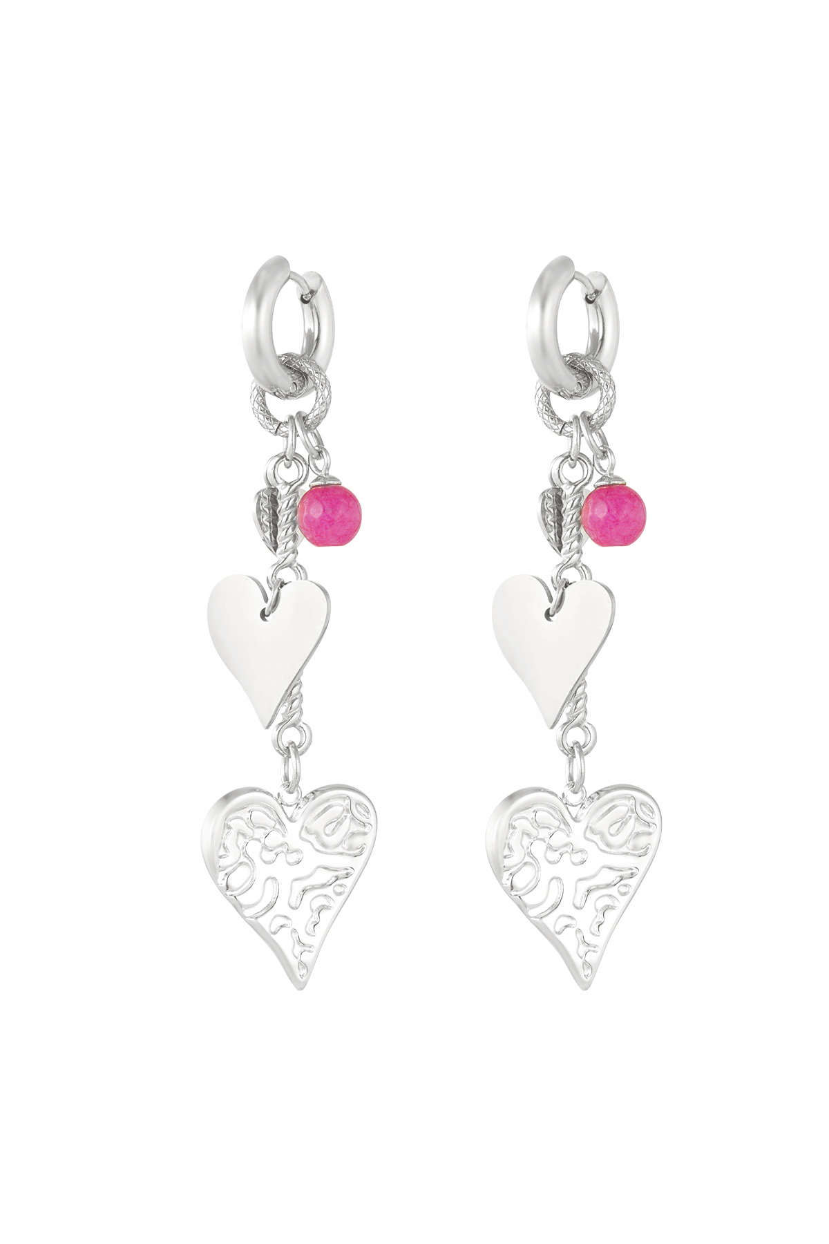 Love signature earrings - silver h5 