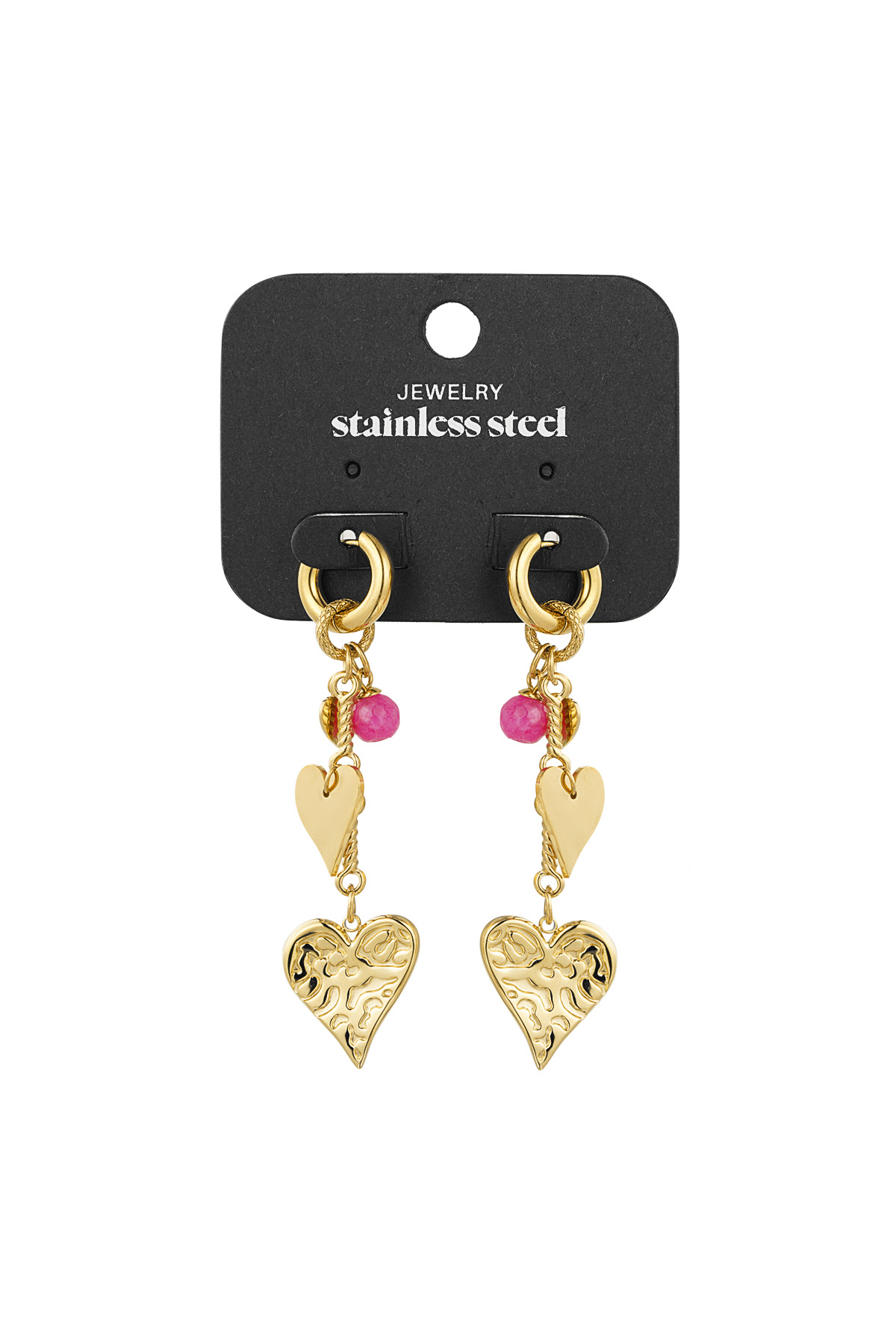 Love signature earrings - gold h5 Picture3