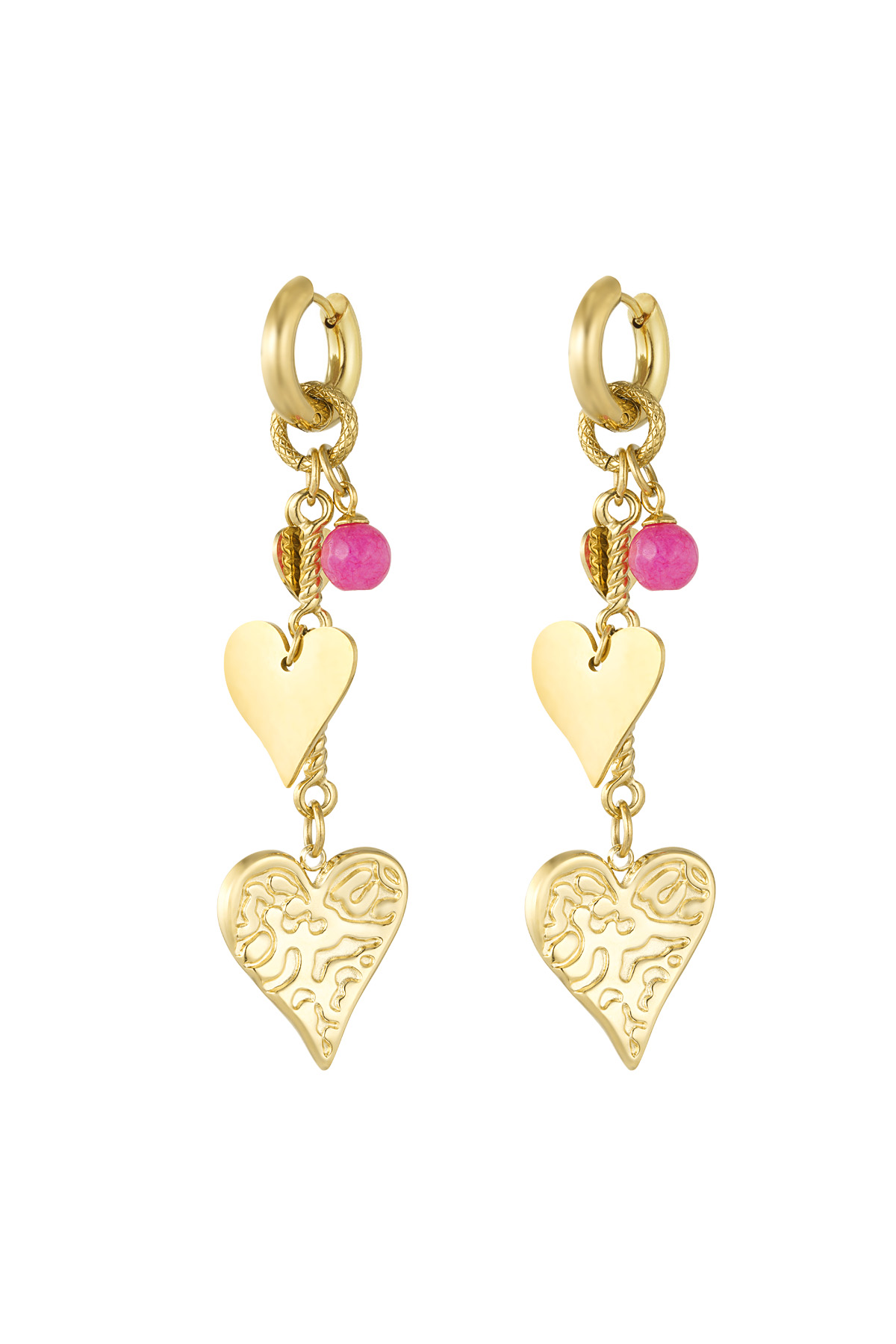 Boucles d'oreilles signature Love - or h5 