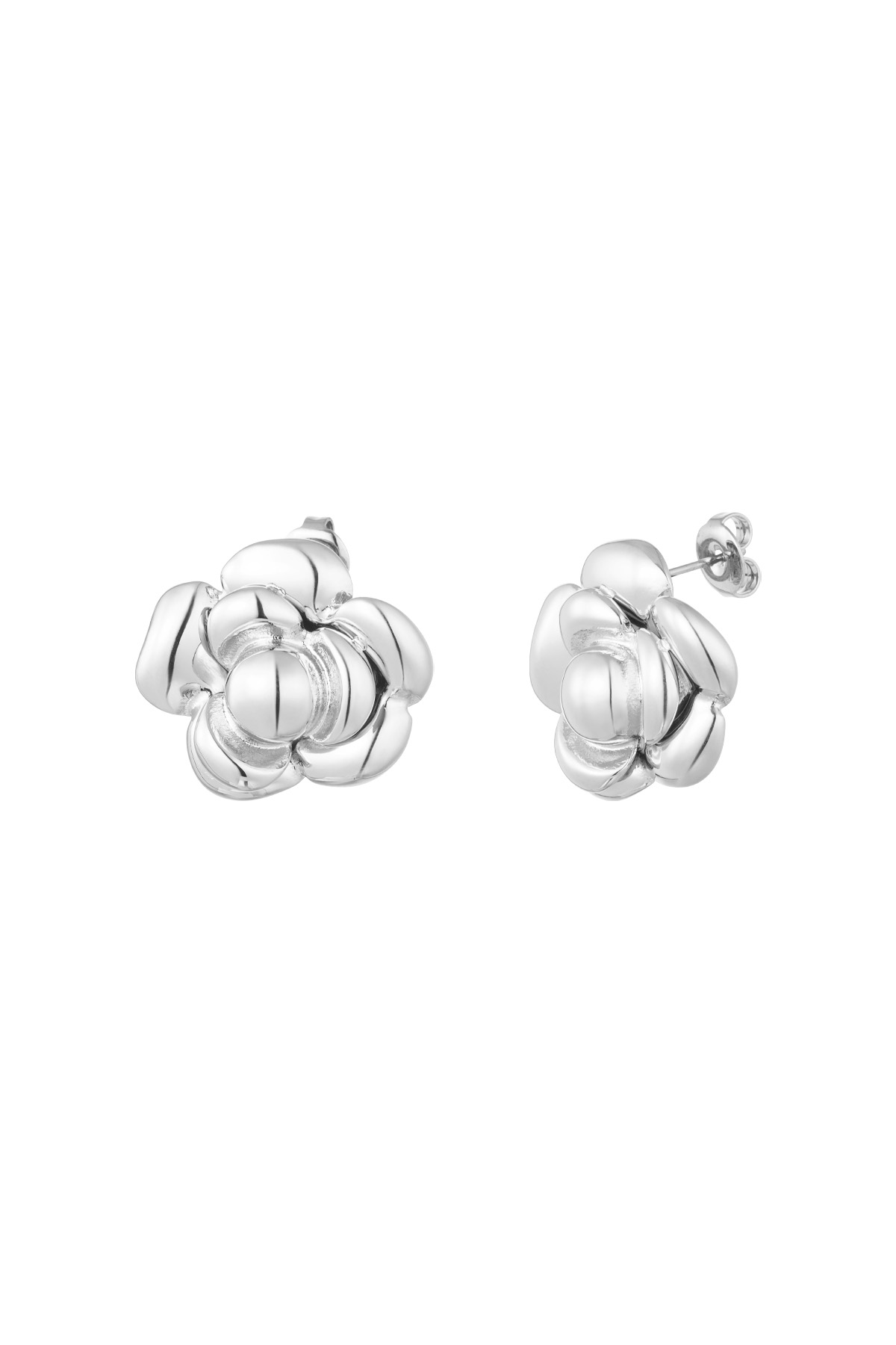 Earrings balloon bloom - Silver Color color h5 