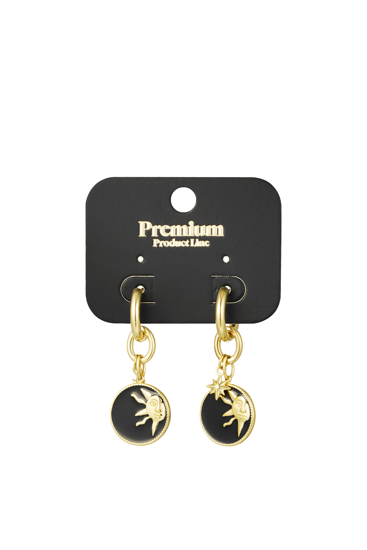 Earrings sunny day - black gold Picture3