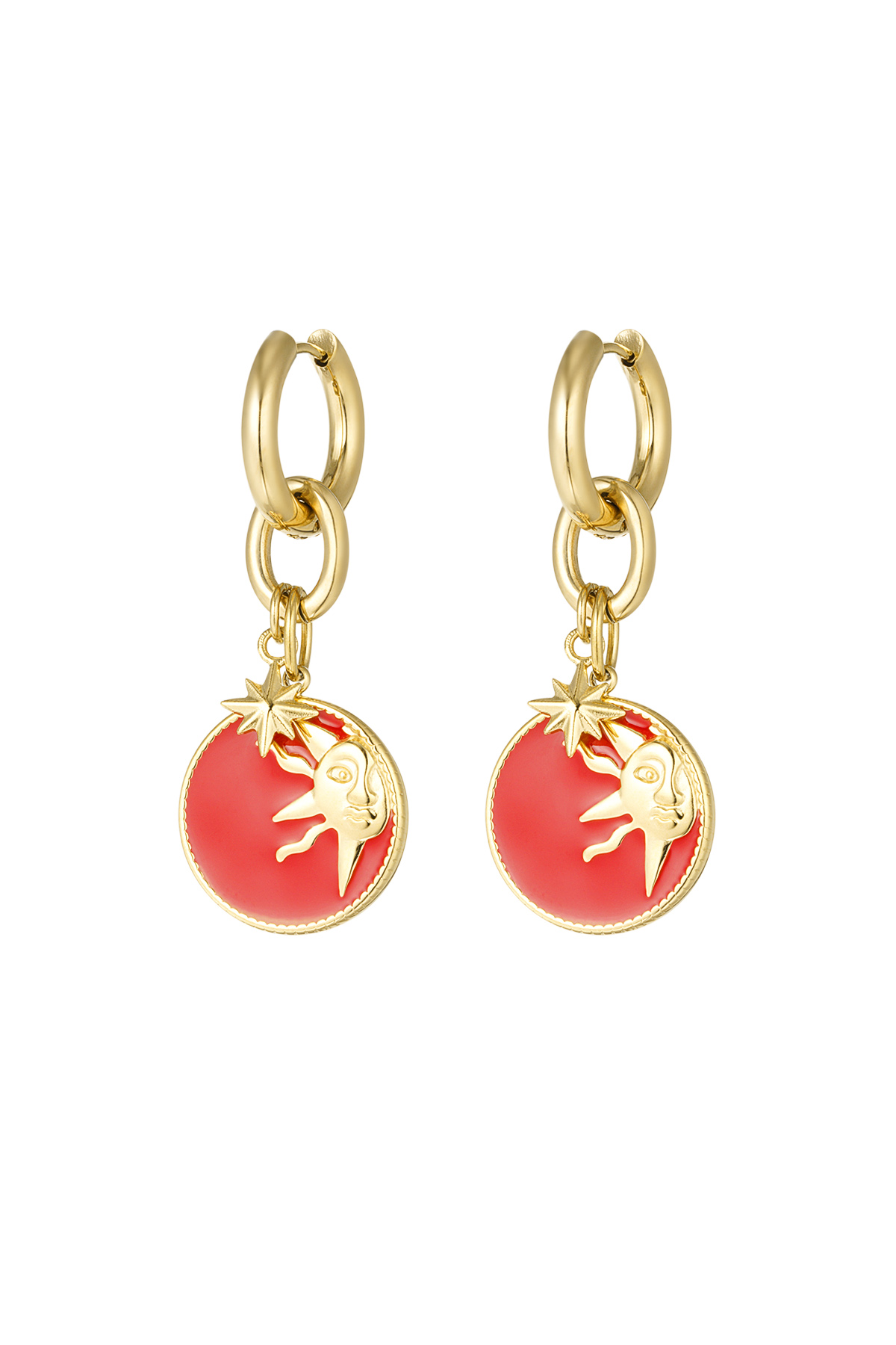 Earrings sunny day - red 2