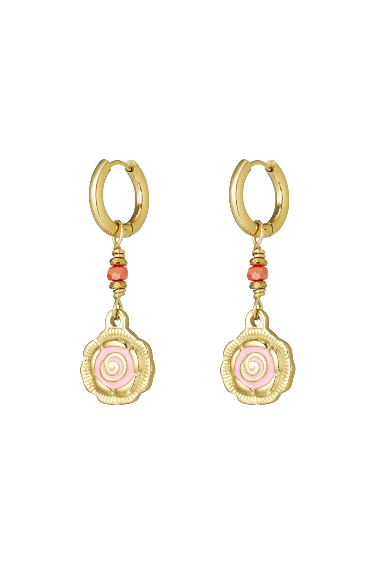 Oorbellen rose glow - Roze goud kleur h5 