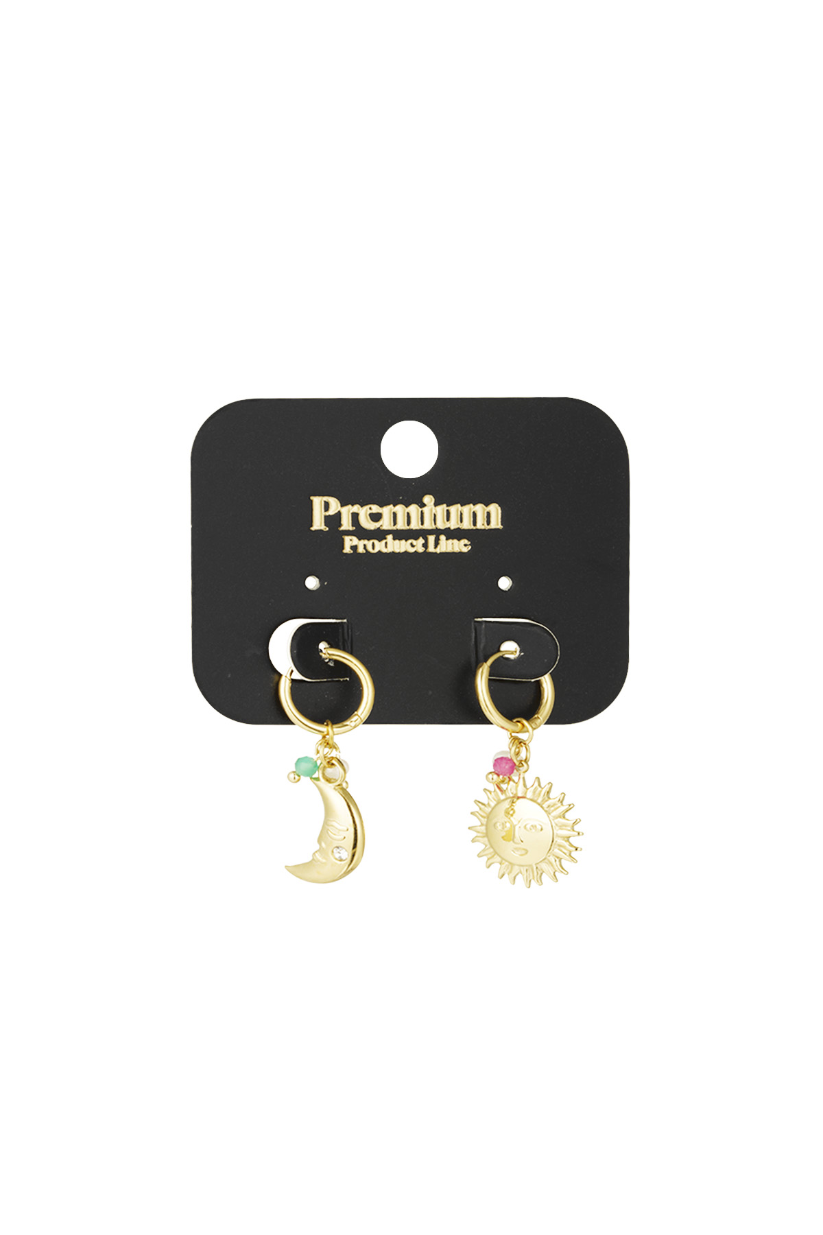 Earrings solar duo - gold h5 Picture2