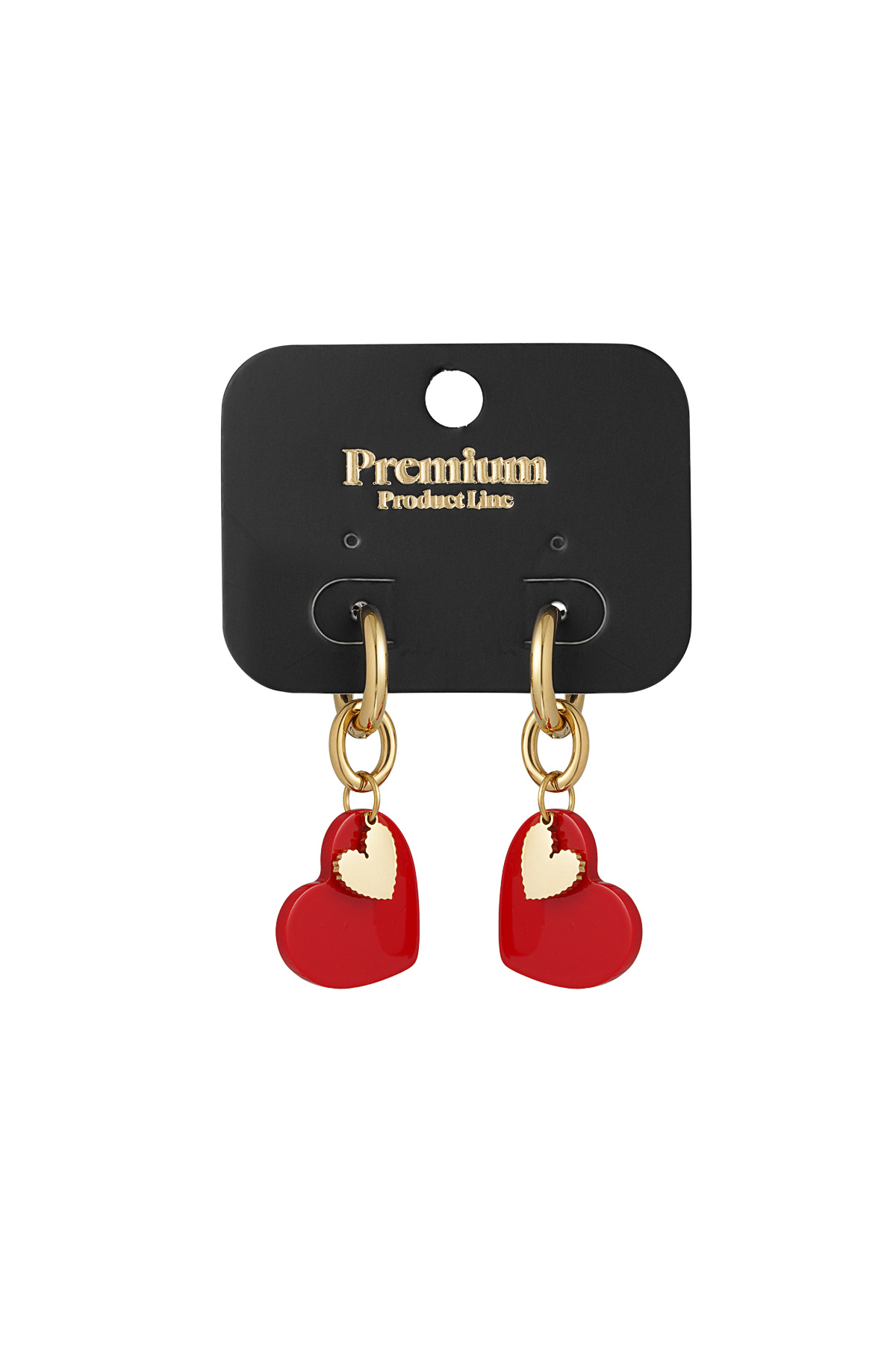 Earrings sweetheart charm - Red Picture3