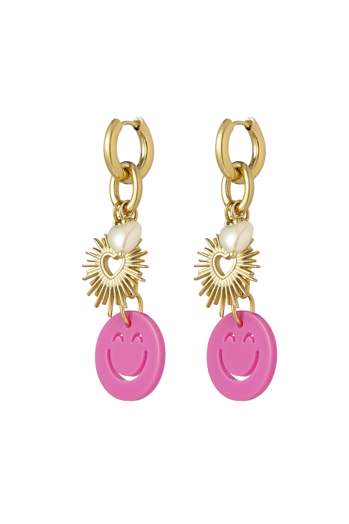 Earrings lucky charm - Fuchsia h5 