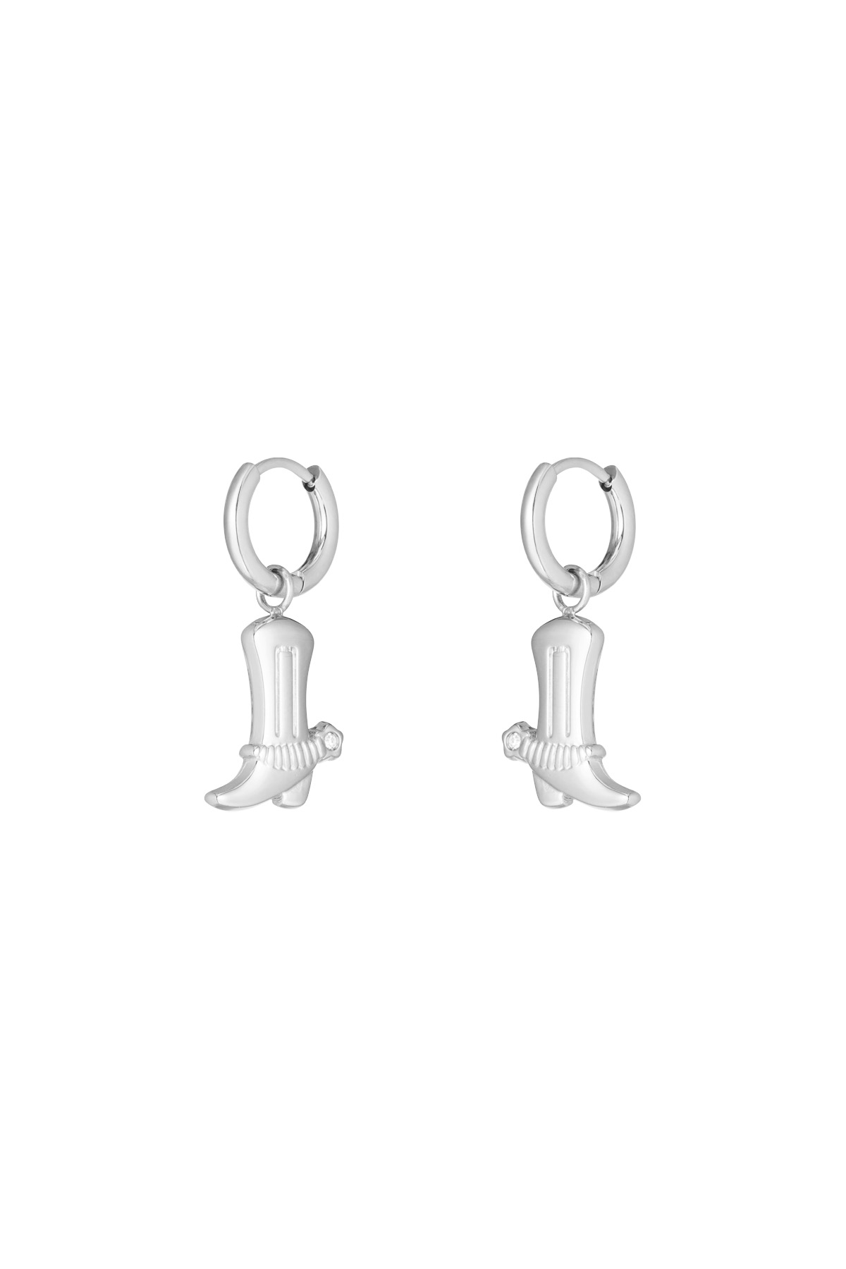 Cowboy earrings - silver h5 