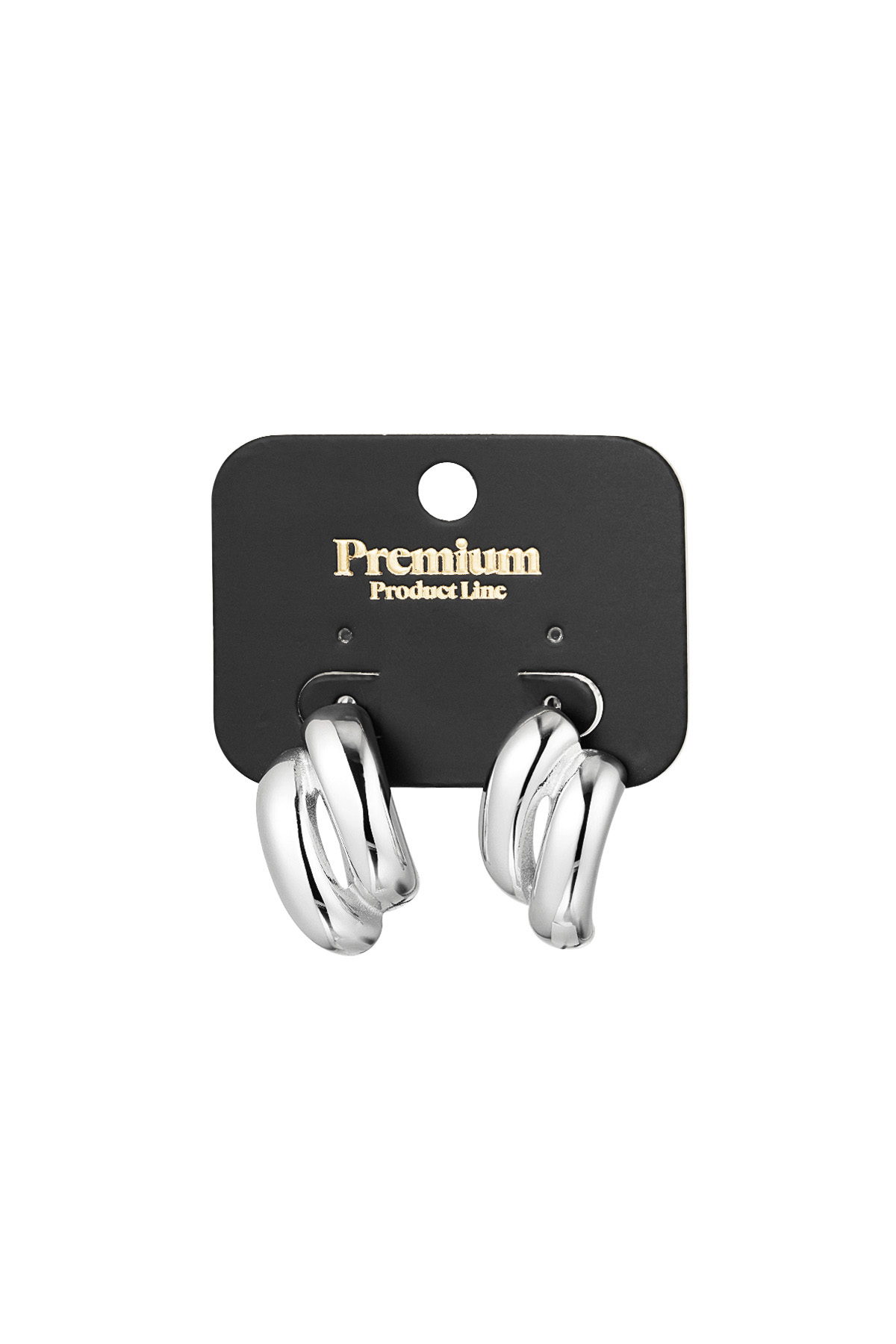 Boucles d'oreilles deux bandes - argent h5 Image3