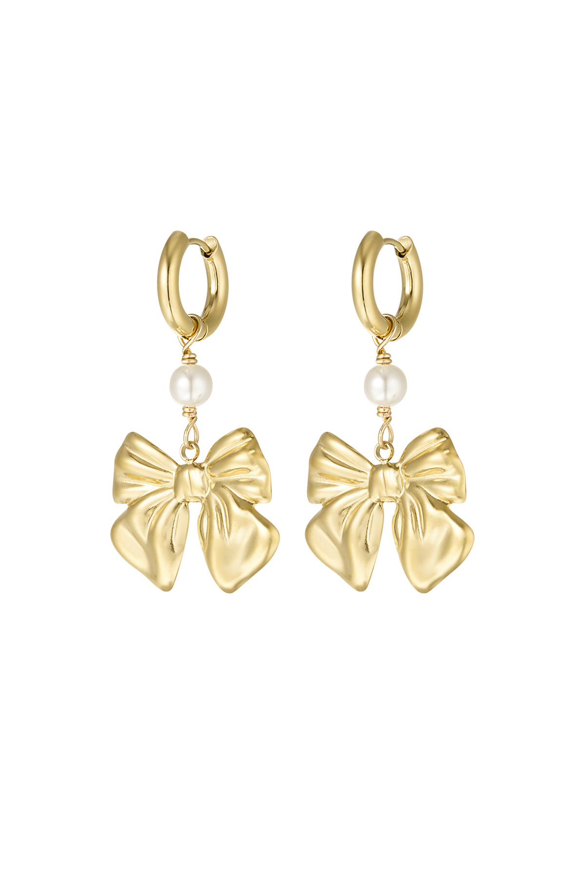 Earrings baby bow - gold h5 