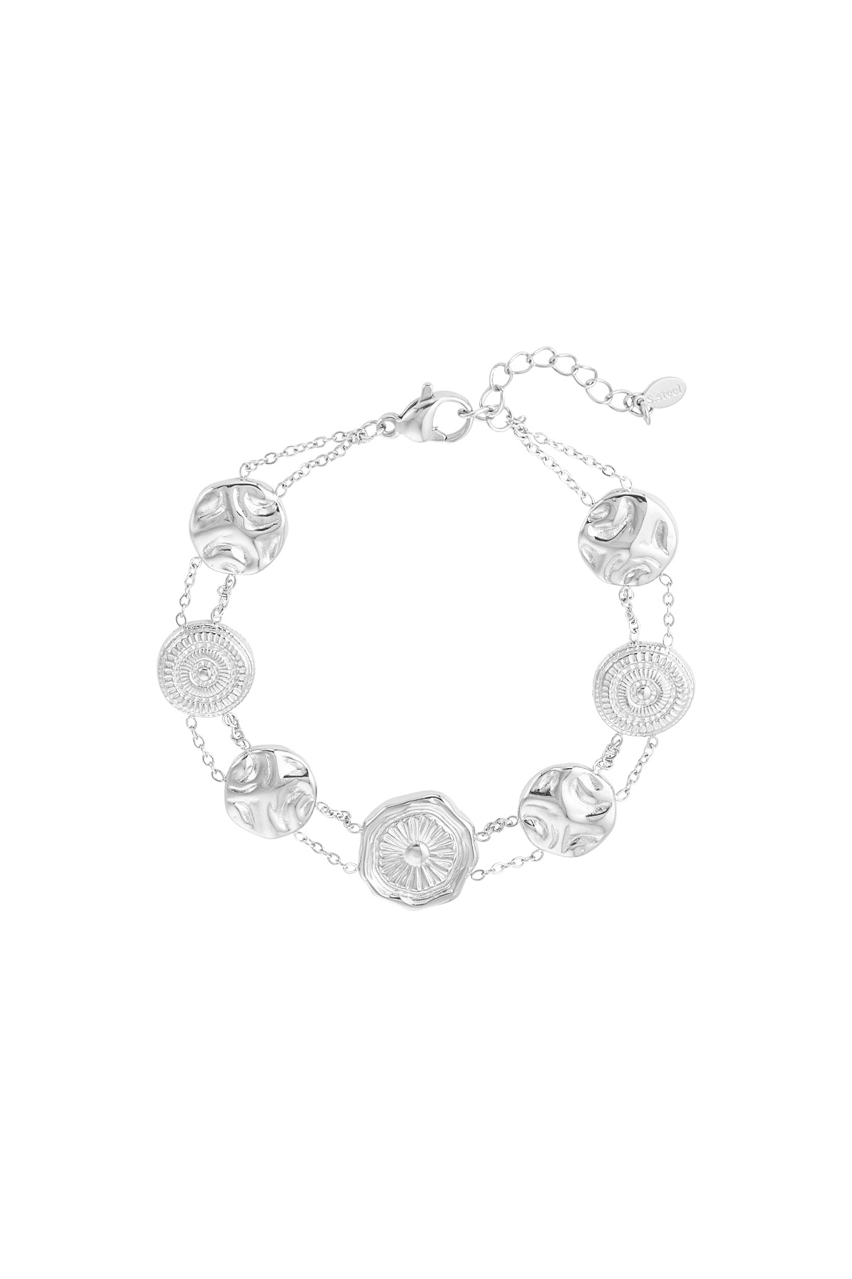 Lucky coin bracelet - silver h5 