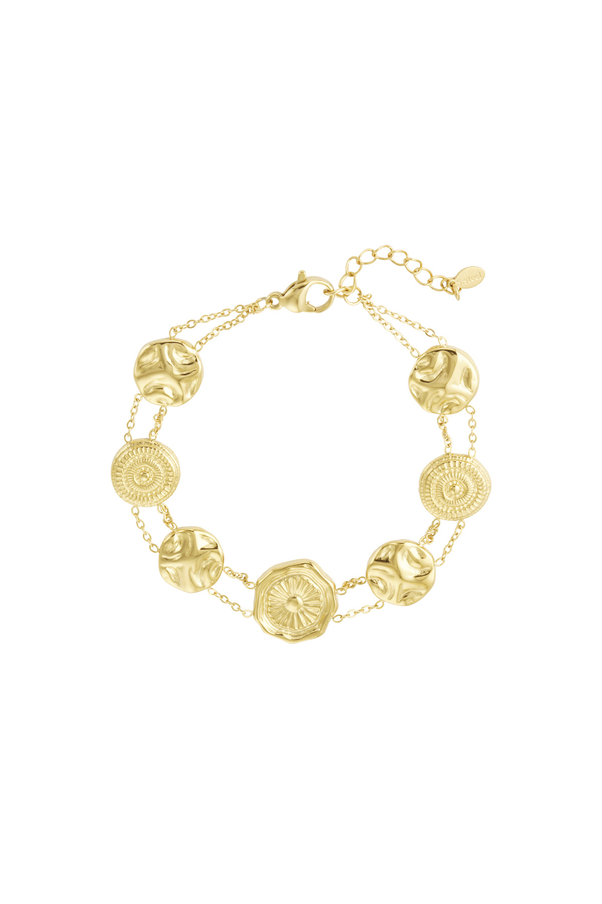 Lucky coin bracelet - gold h5 