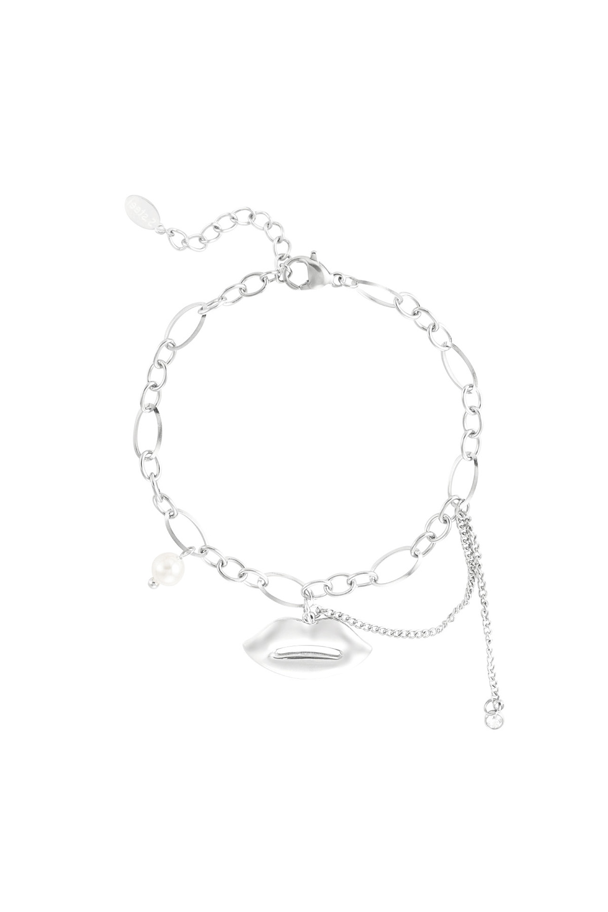 Kiss & tell bracelet - silver h5 