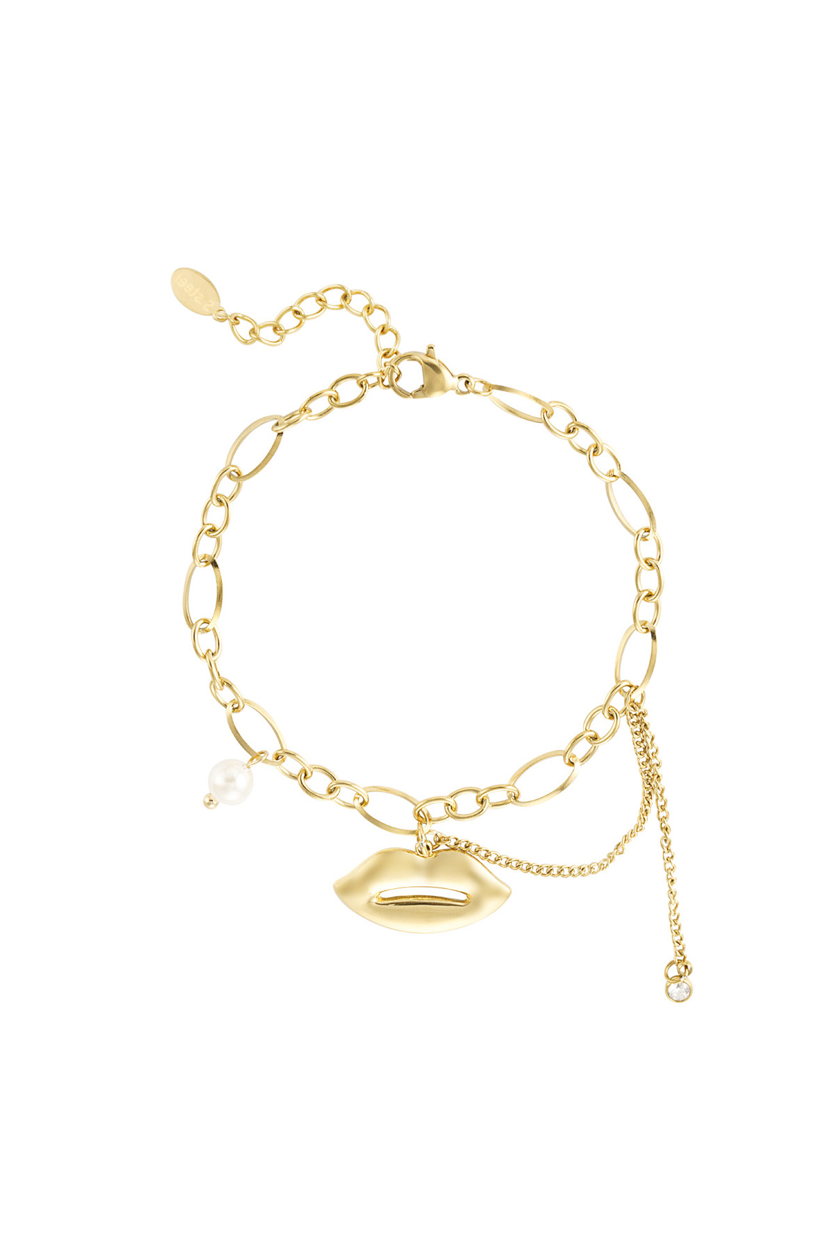 Kiss & tell armband - goud h5 