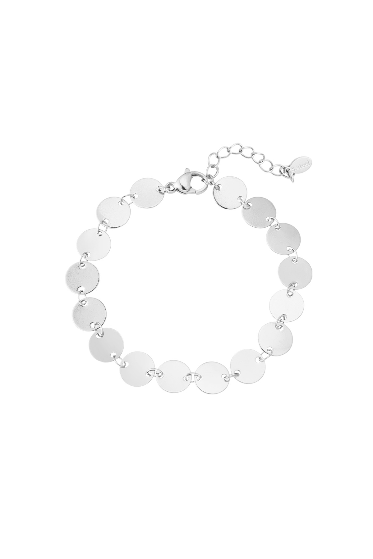 Linked circles bracelet - silver h5 