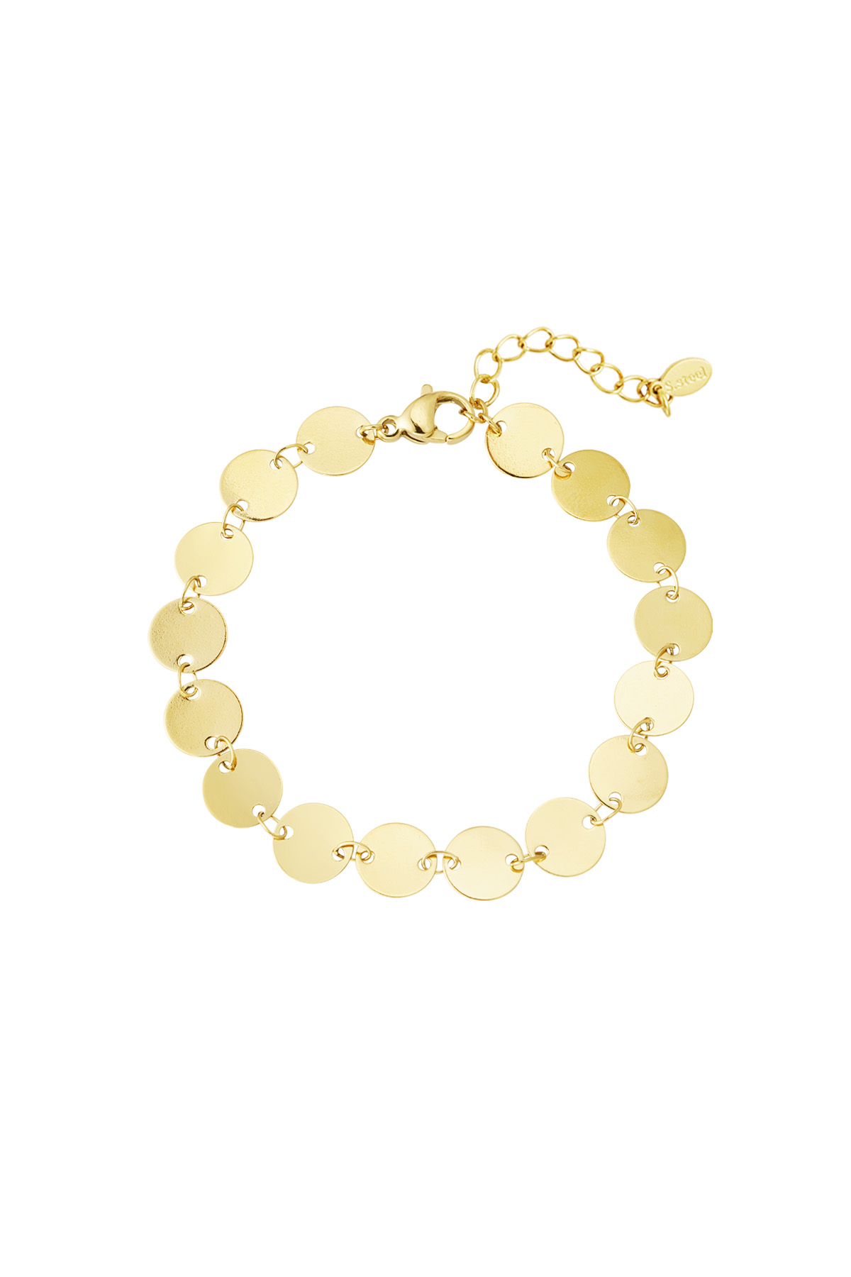 Linked circles bracelet - gold h5 