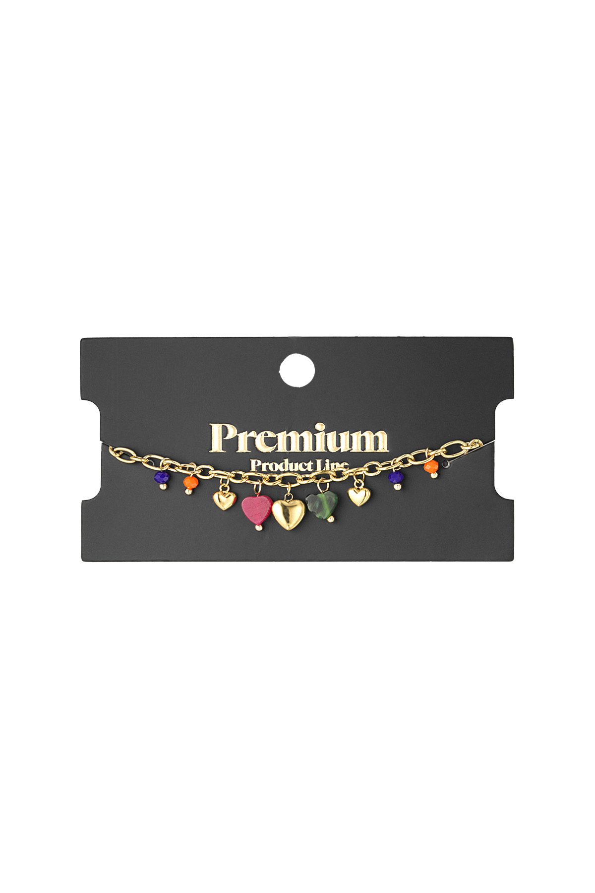 Bracciale cuori vibranti - oro h5 Immagine3