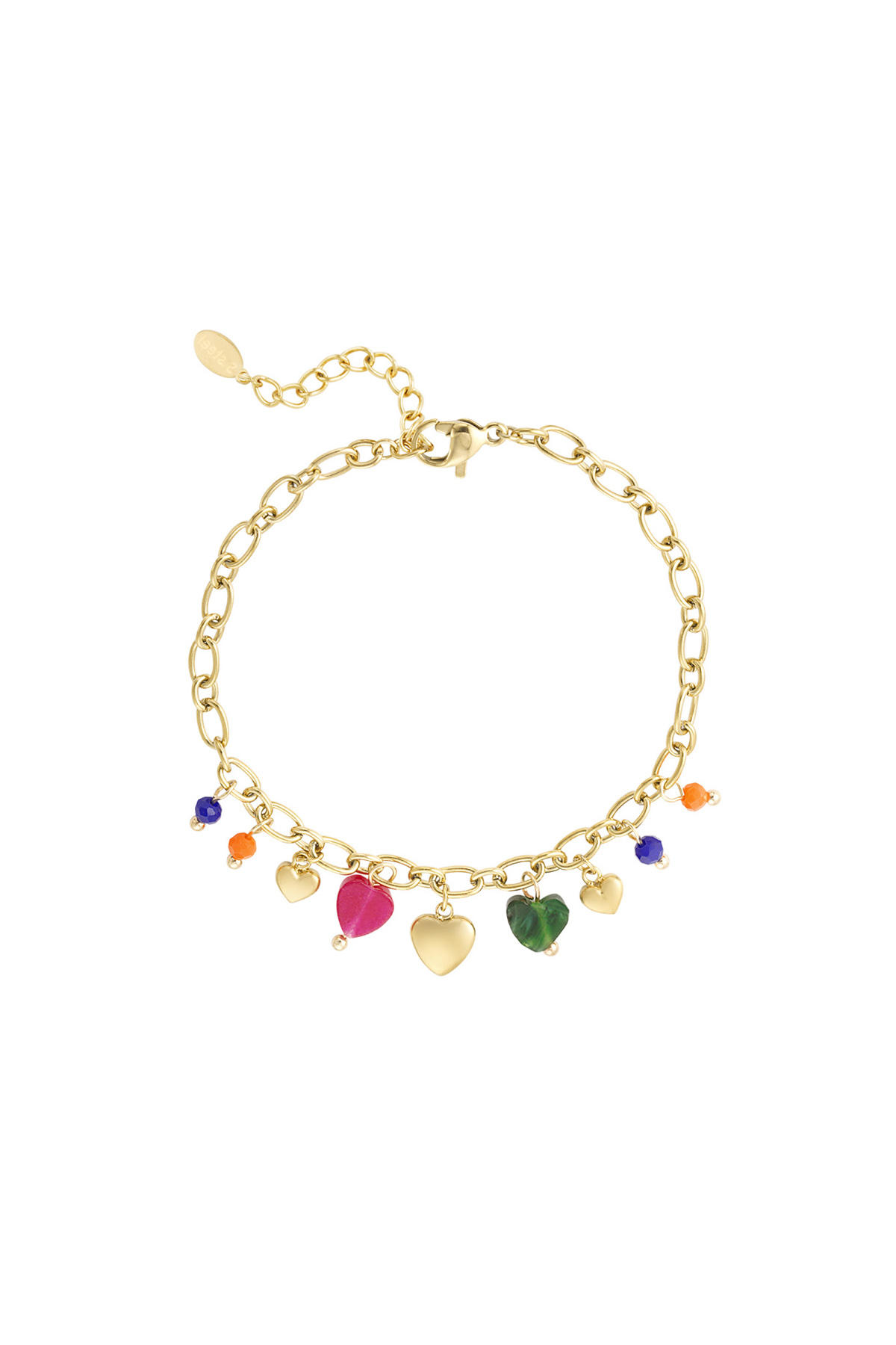 Vibrant hearts bracelet - gold h5 