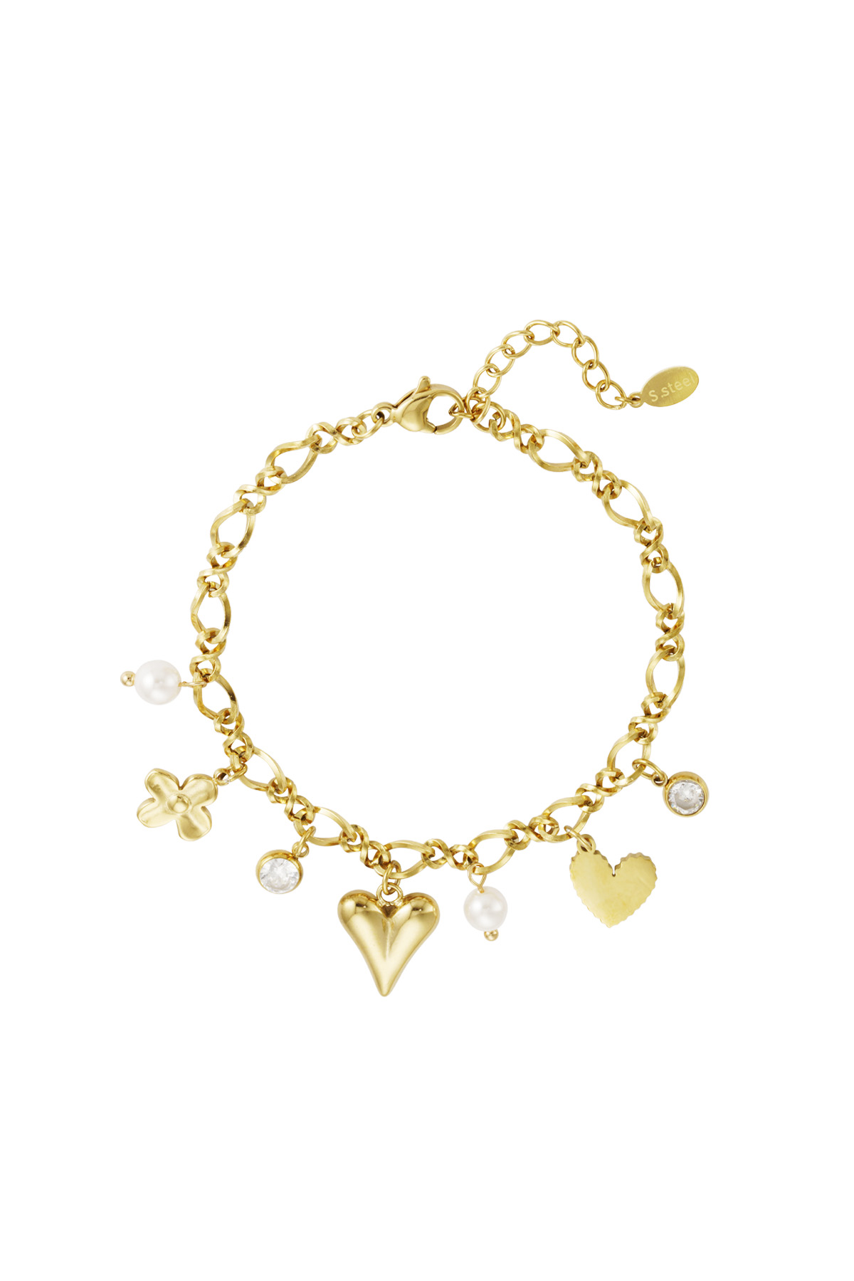 Sparkling love bracelet - gold h5 