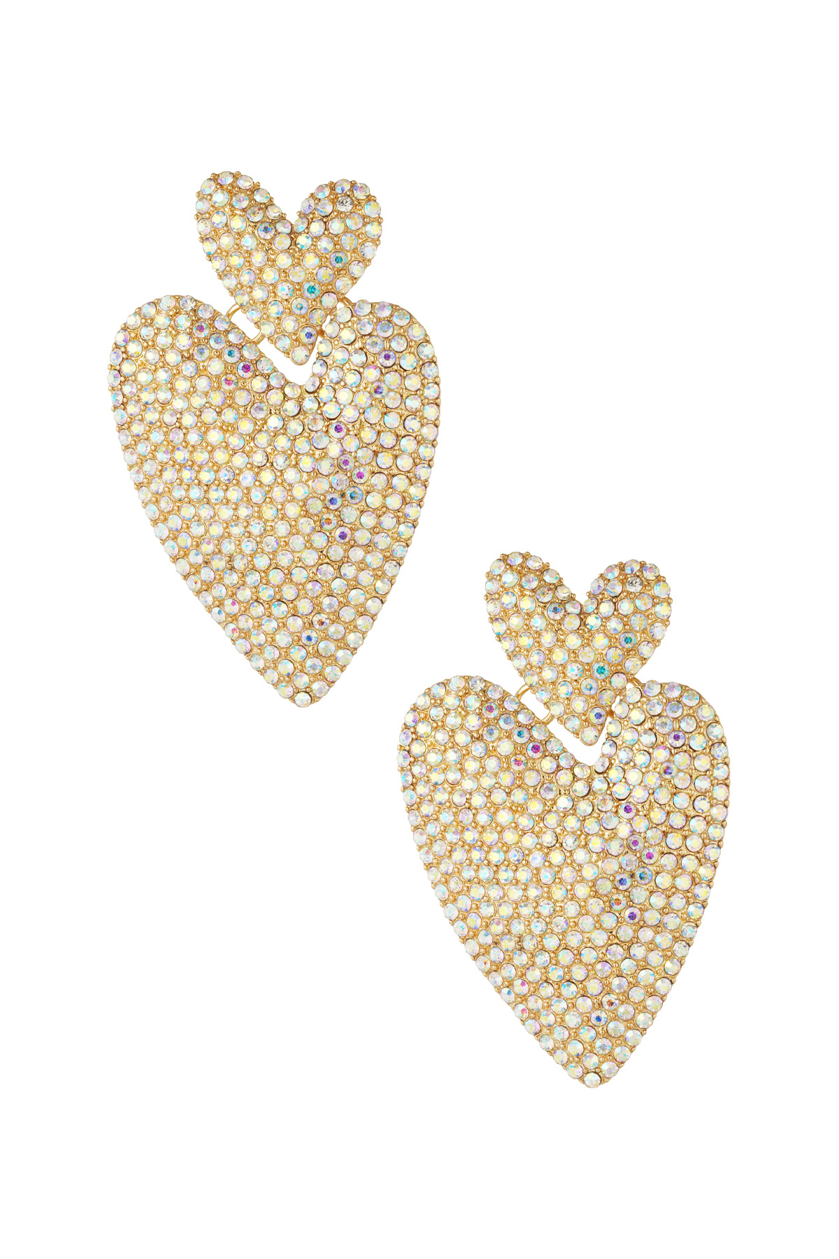 Chasing love earrings - Gold h5 