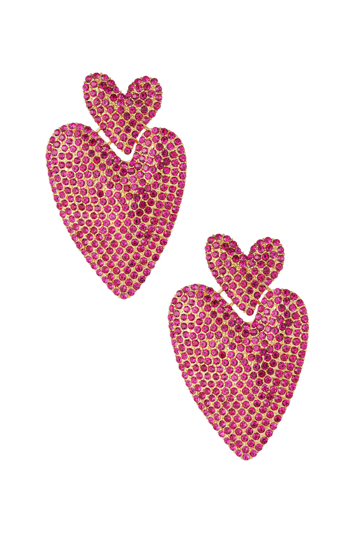 Chasing love earrings - Fuchsia  