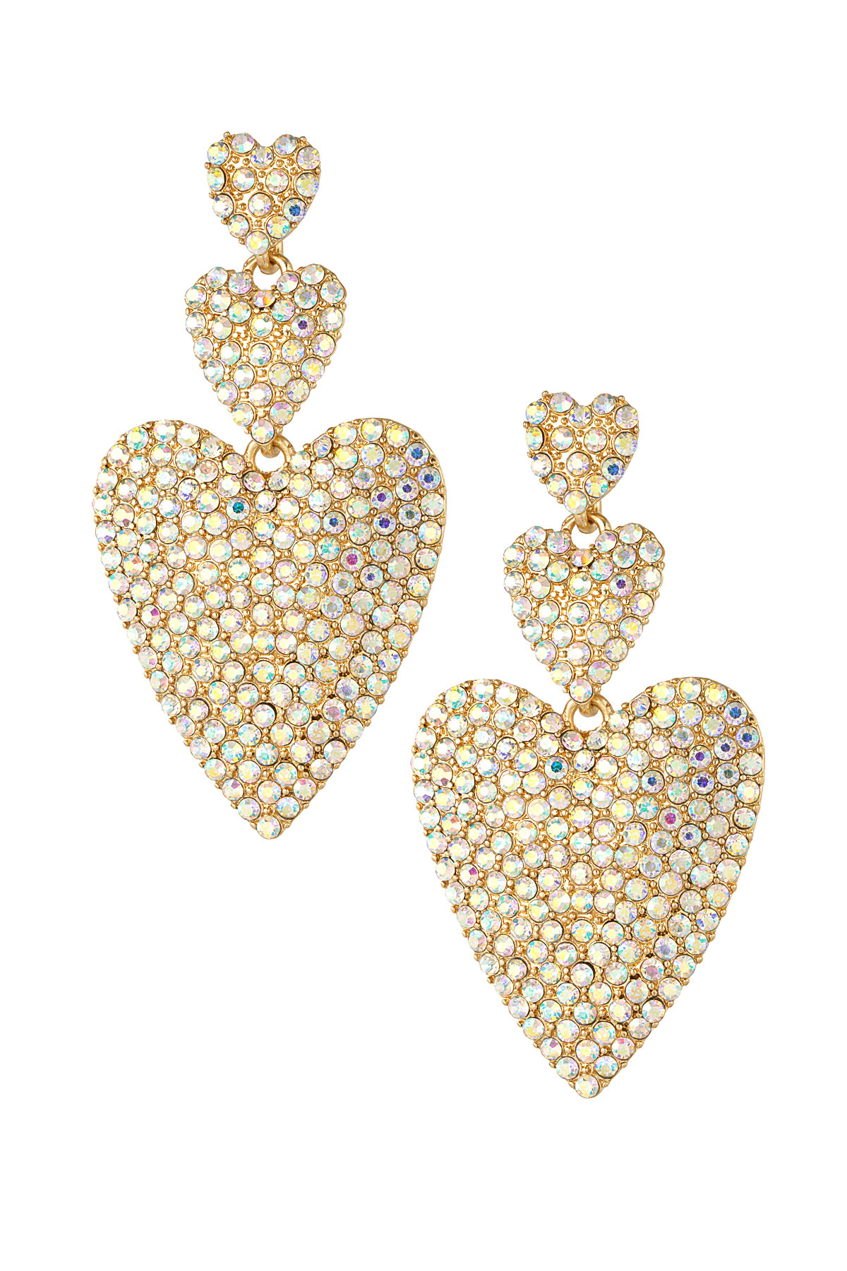 Falling for you earrings - gold h5 