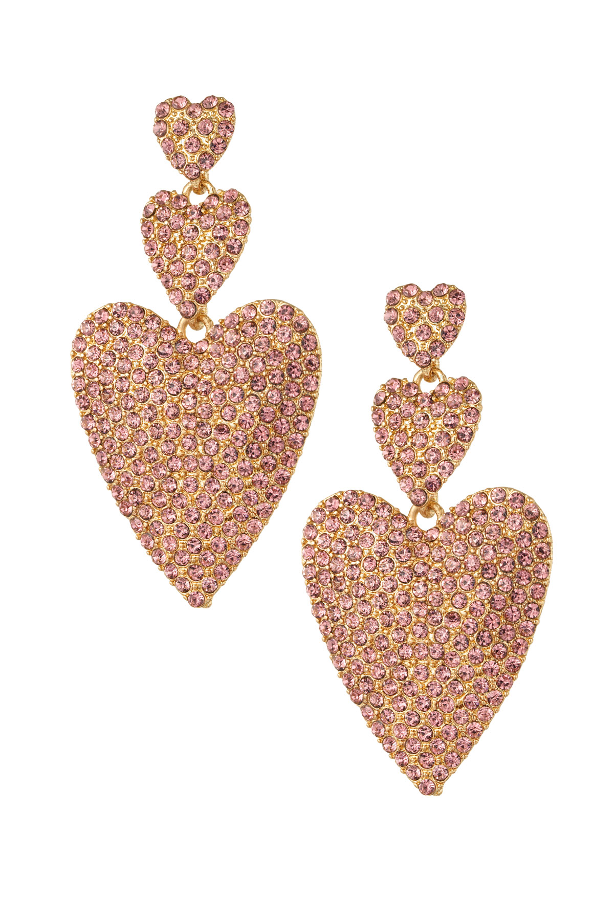 Falling for you earrings - pink h5 