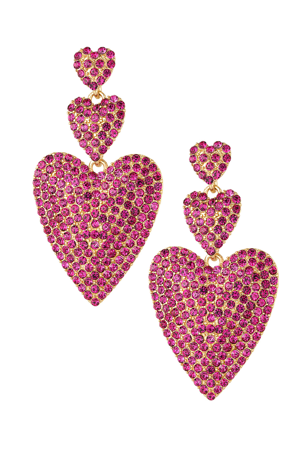 Falling for you earrings - fuchsia h5 