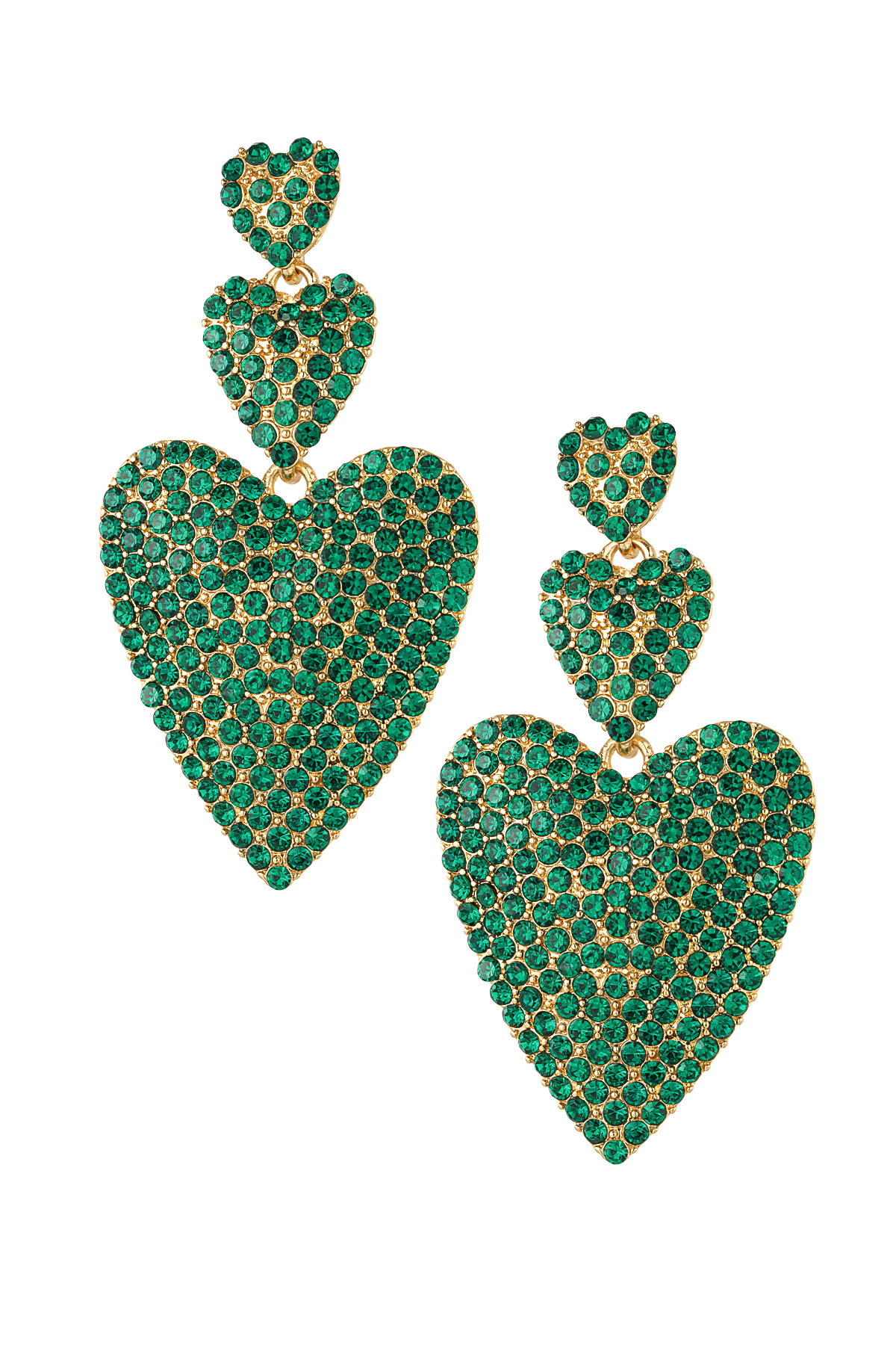 Falling for you earrings - green h5 