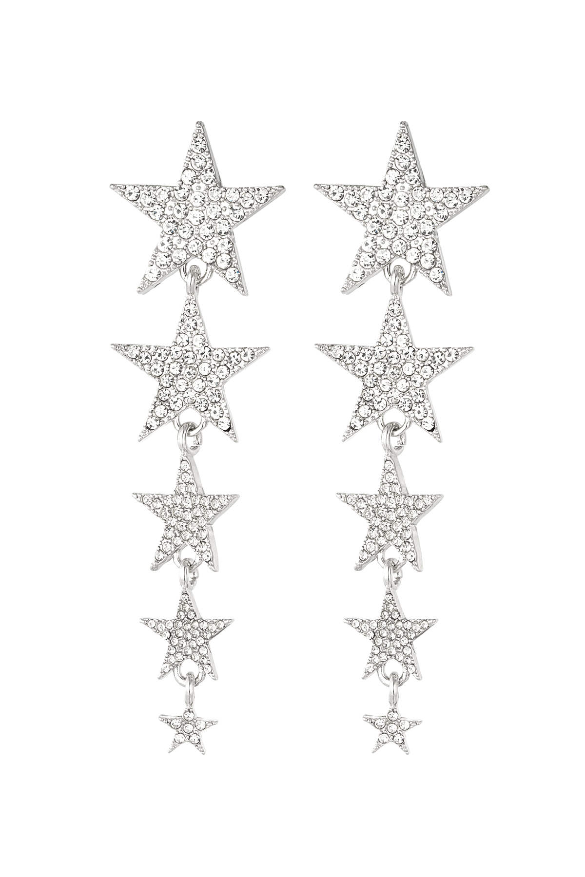 Shooting stars earrings - silver h5 