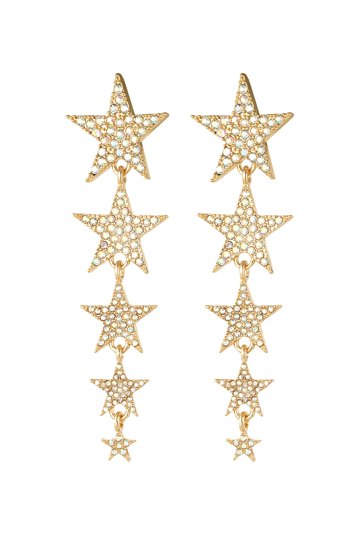 Shooting stars earrings - gold h5 