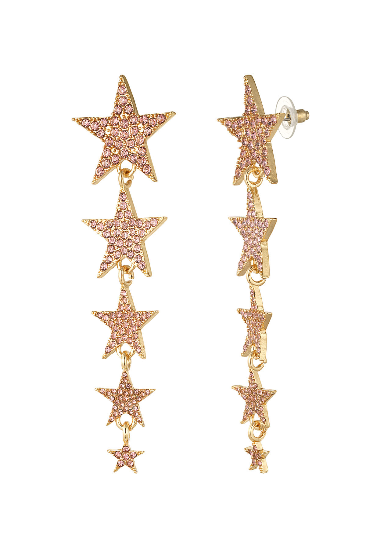 Shooting stars earrings - pink 