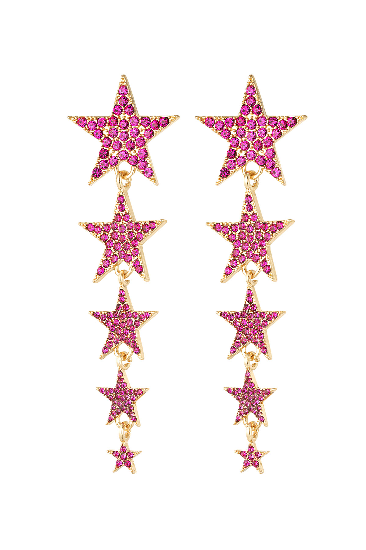 Shooting stars earrings - fuchsia h5 