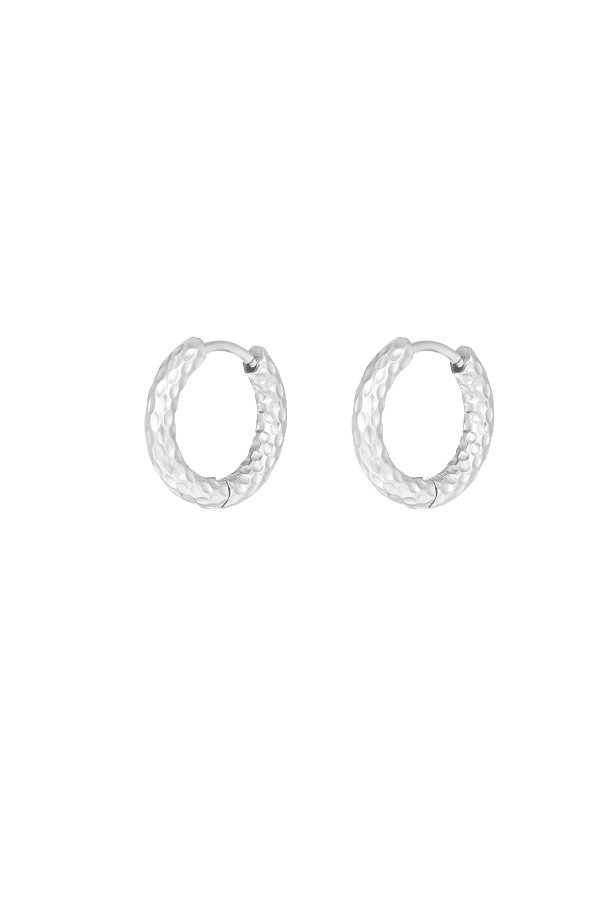 Etched detail earrings - silver h5 