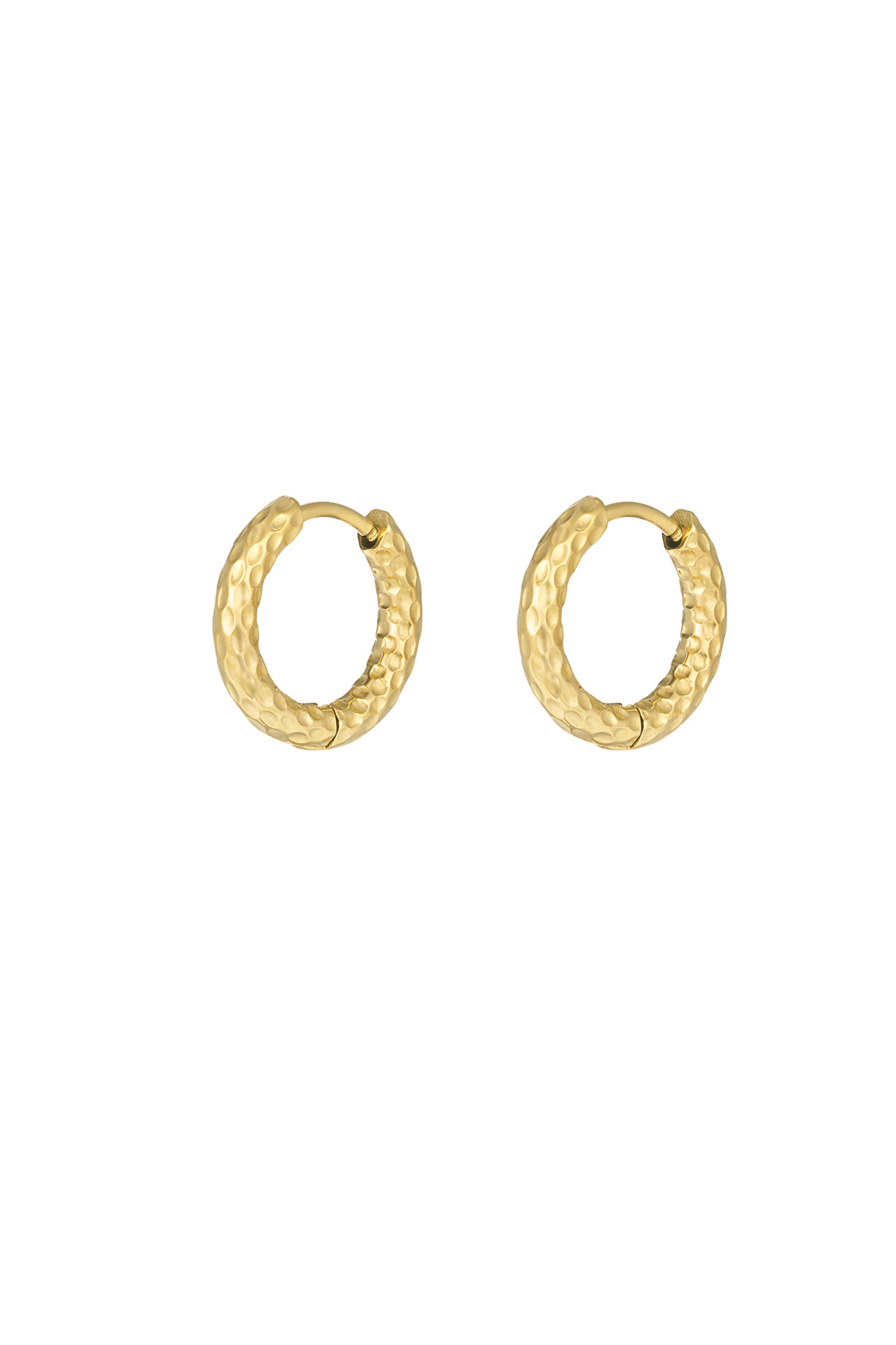 Etched detail earrings - gold h5 