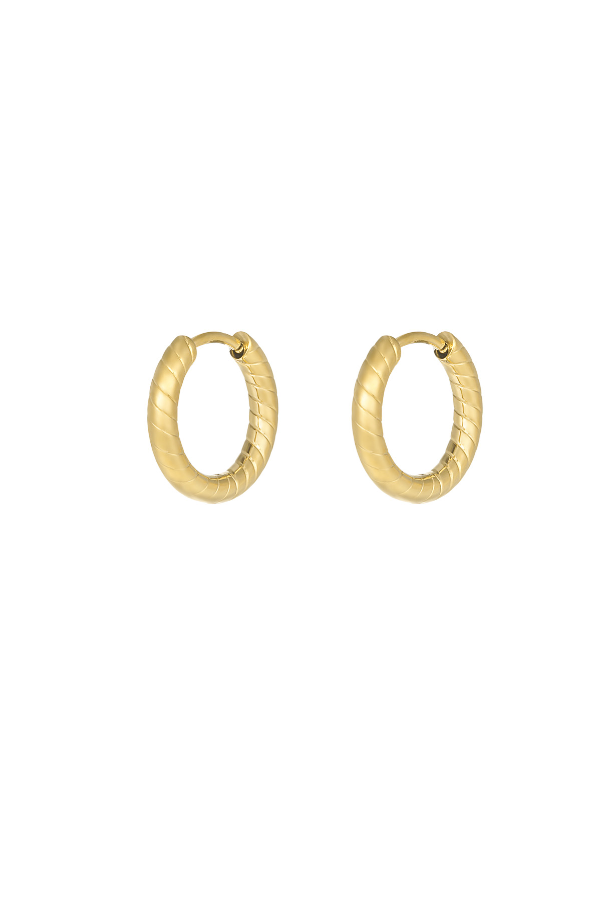 Pendientes de relieve refinado - oro h5 