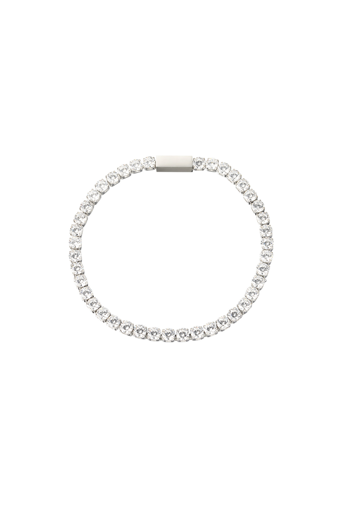 Pulsera de diamantes brillantes - plata h5 