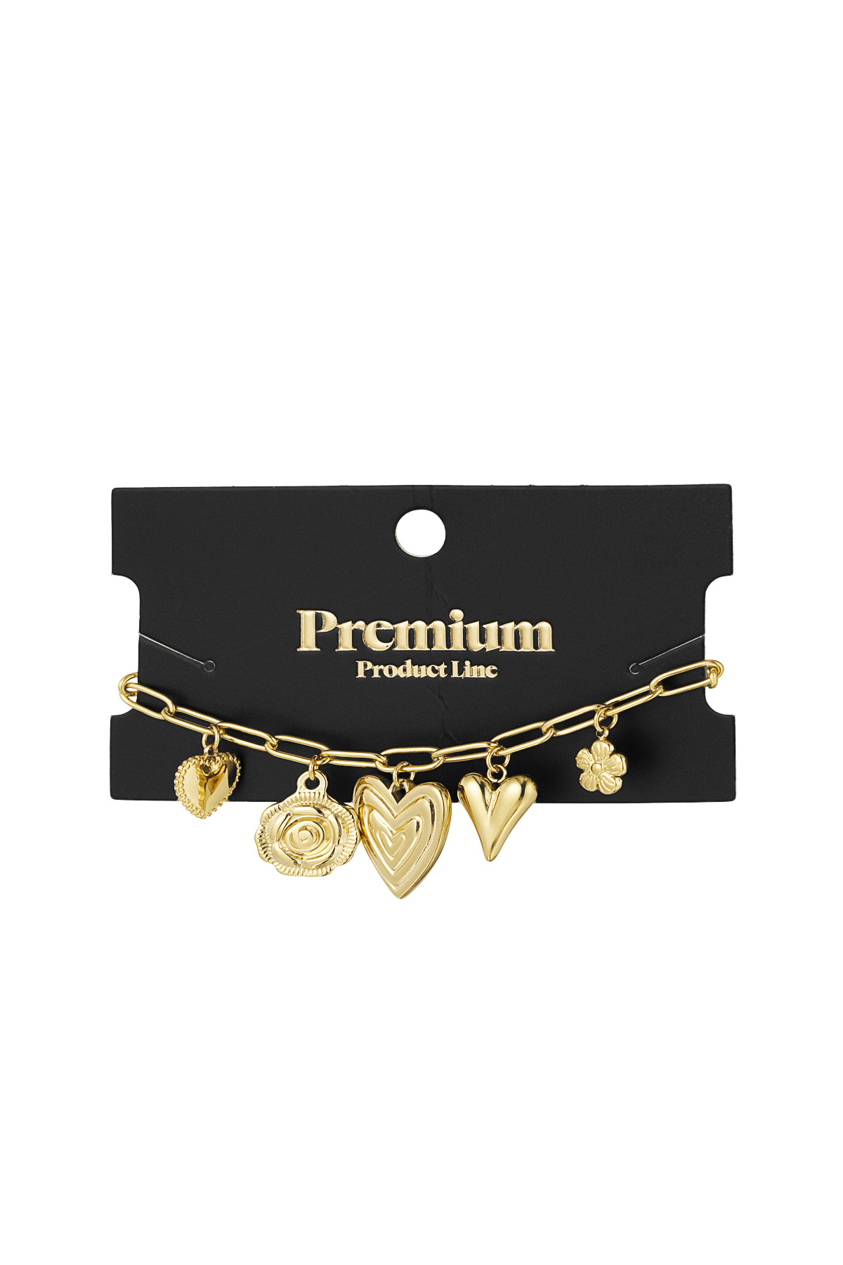 Heartfelt charms armband - goud h5 Afbeelding3