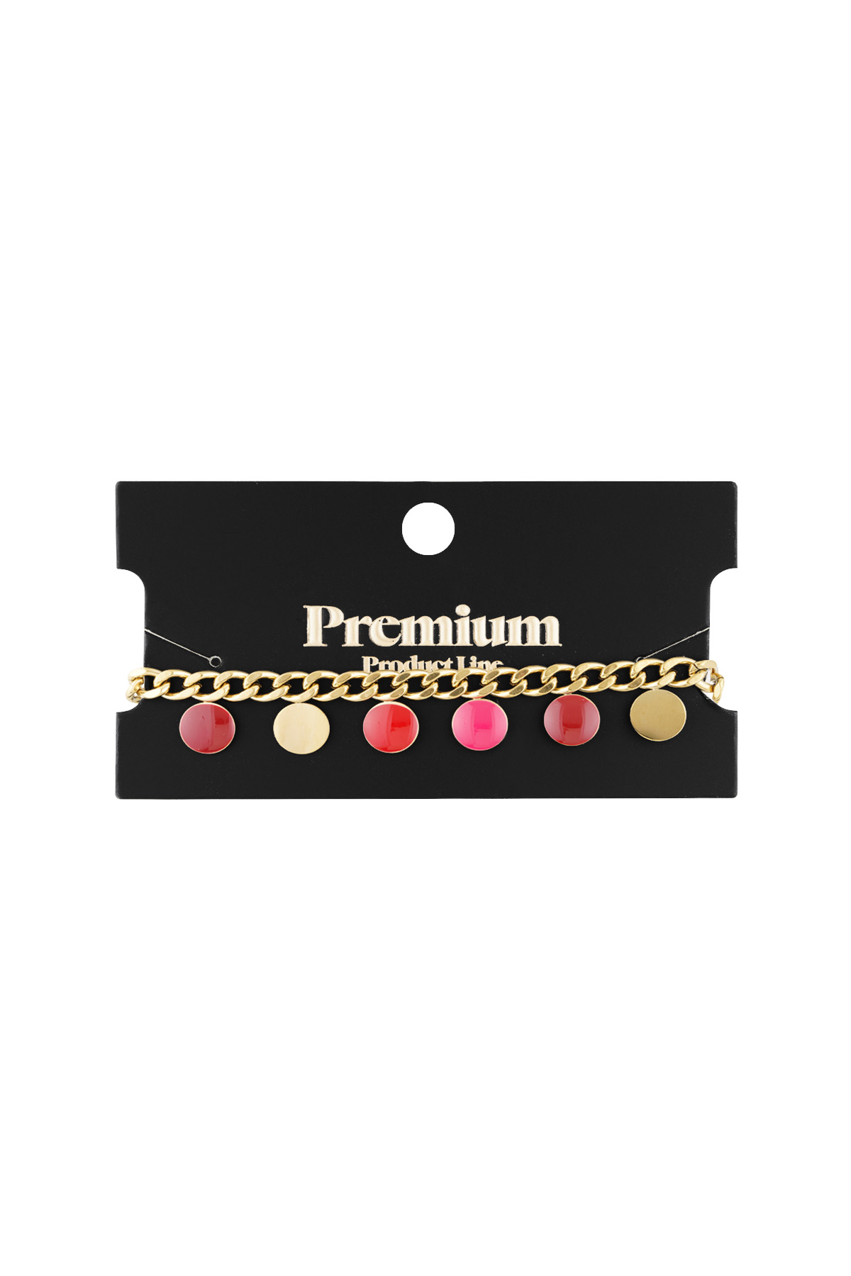 Bracelet red coin - Gold color h5 Picture3