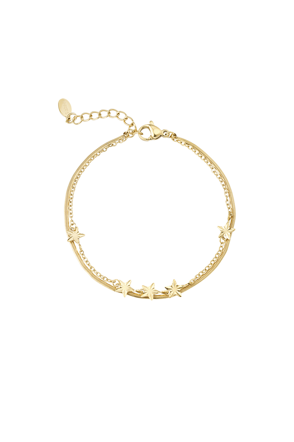 Pulsera capas estrelladas - oro h5 