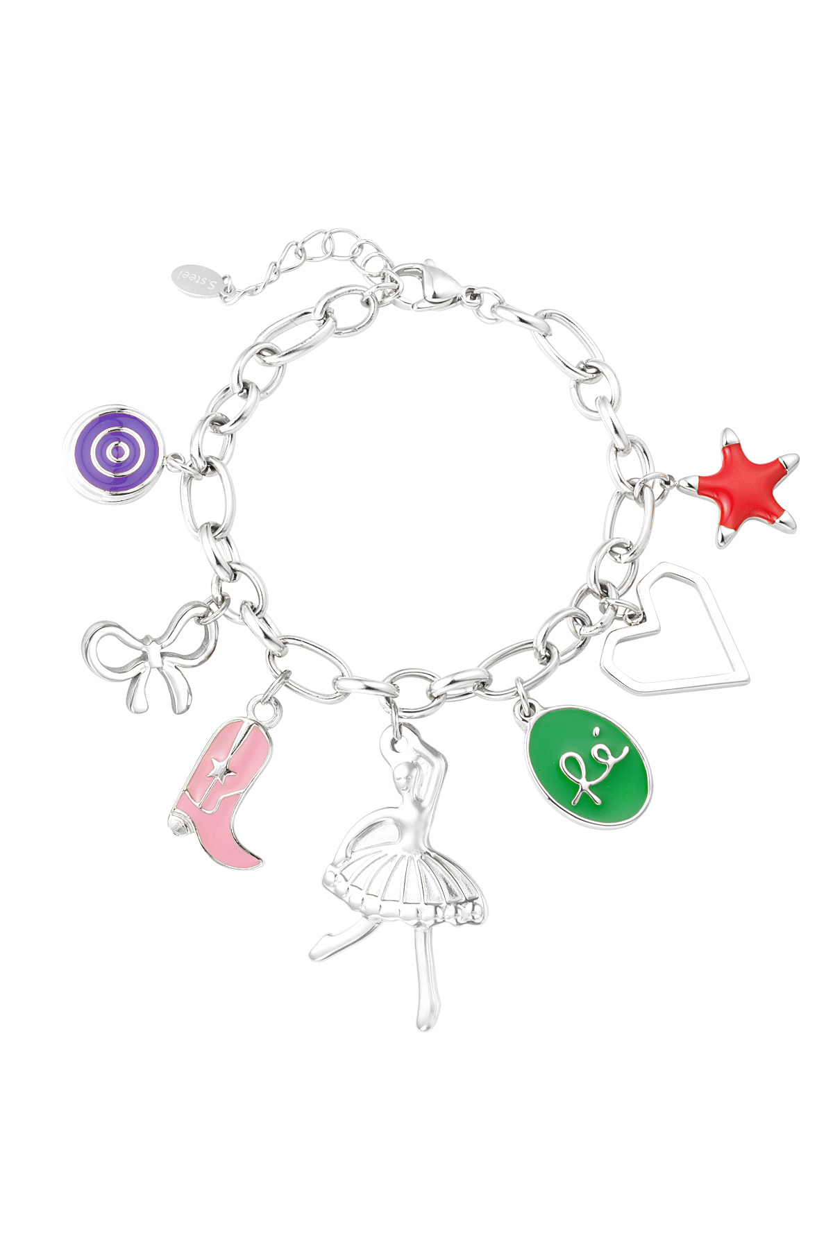 Twinkle charms bracelet - silver h5 