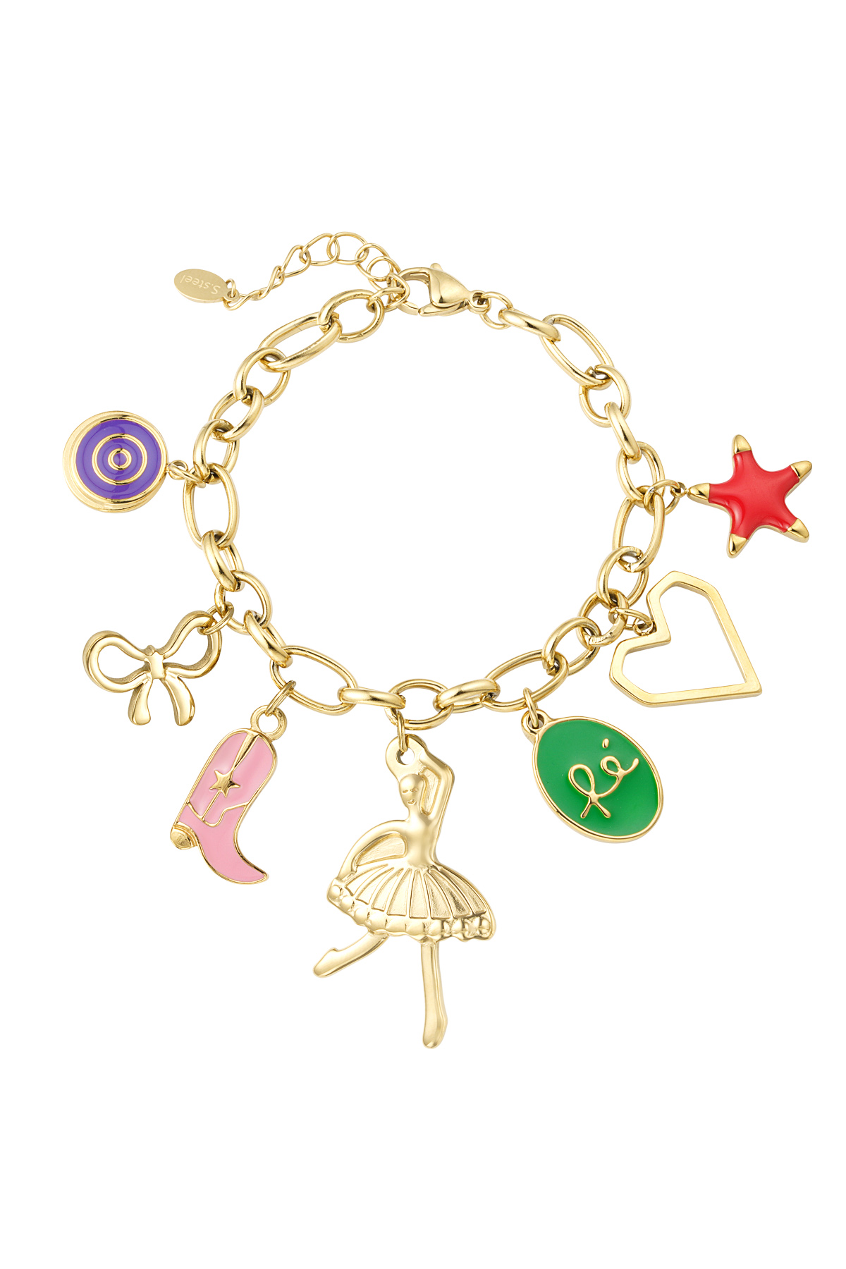 Twinkle charms bracelet - gold h5 