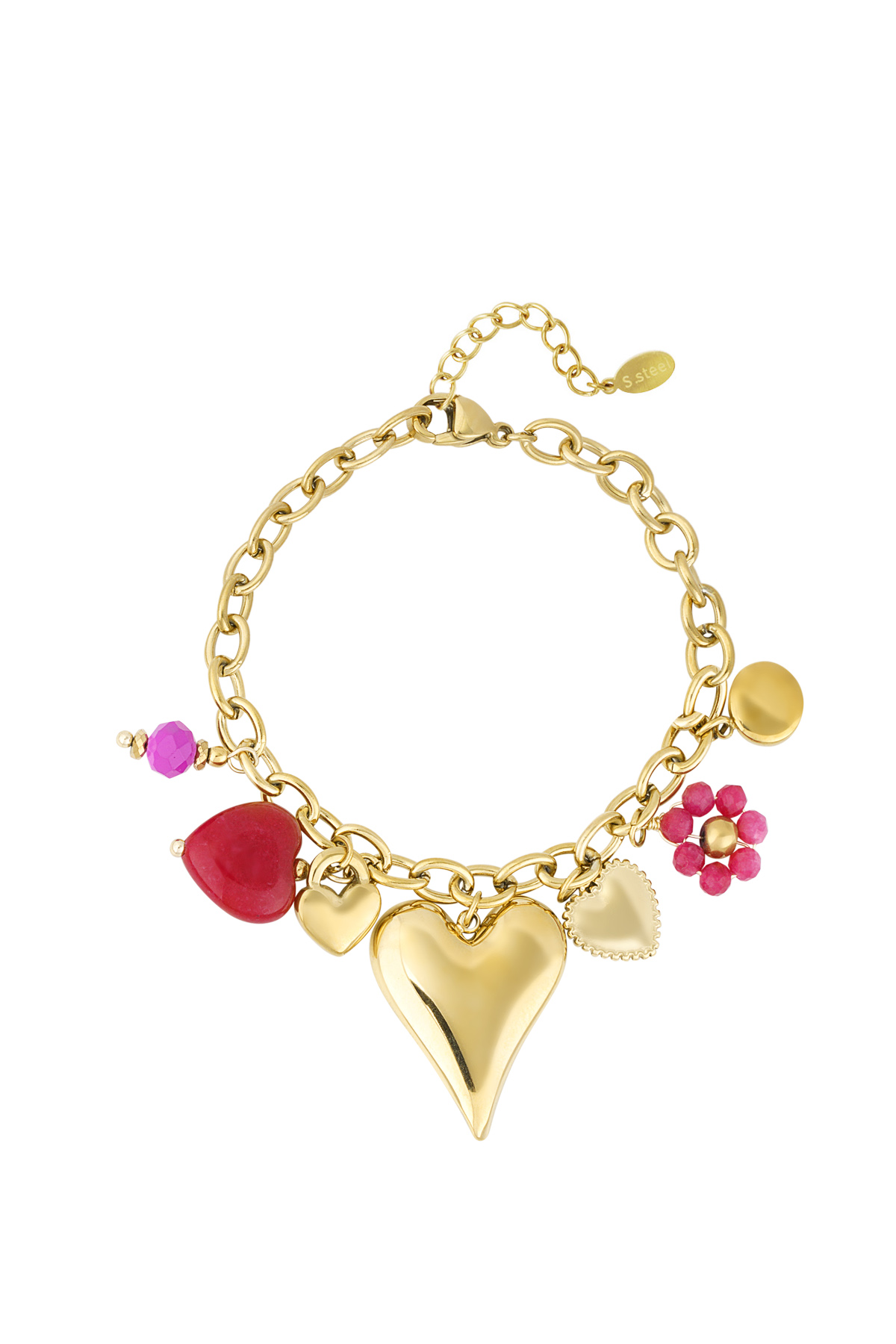 Charm bracelet charm & chill - Fuchsia h5 