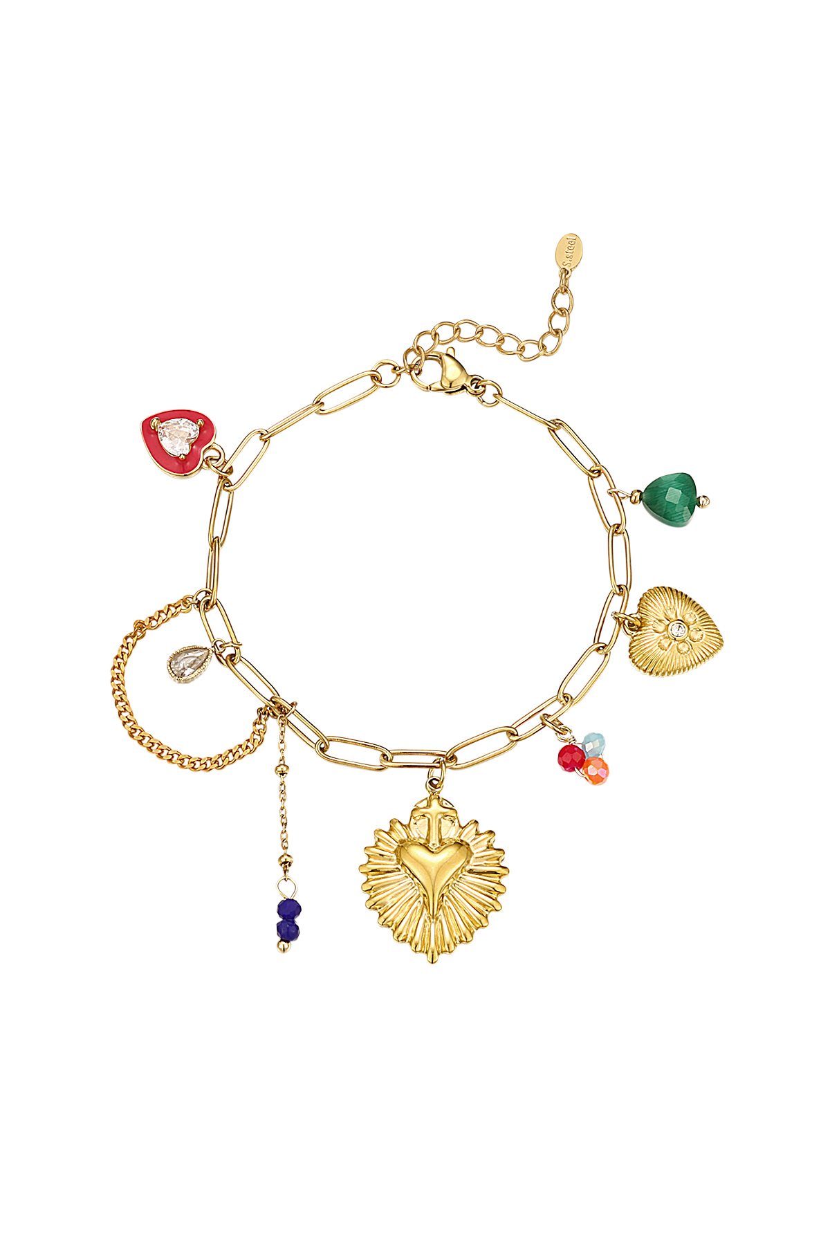 Colorful joy bracelet - Gold color 2