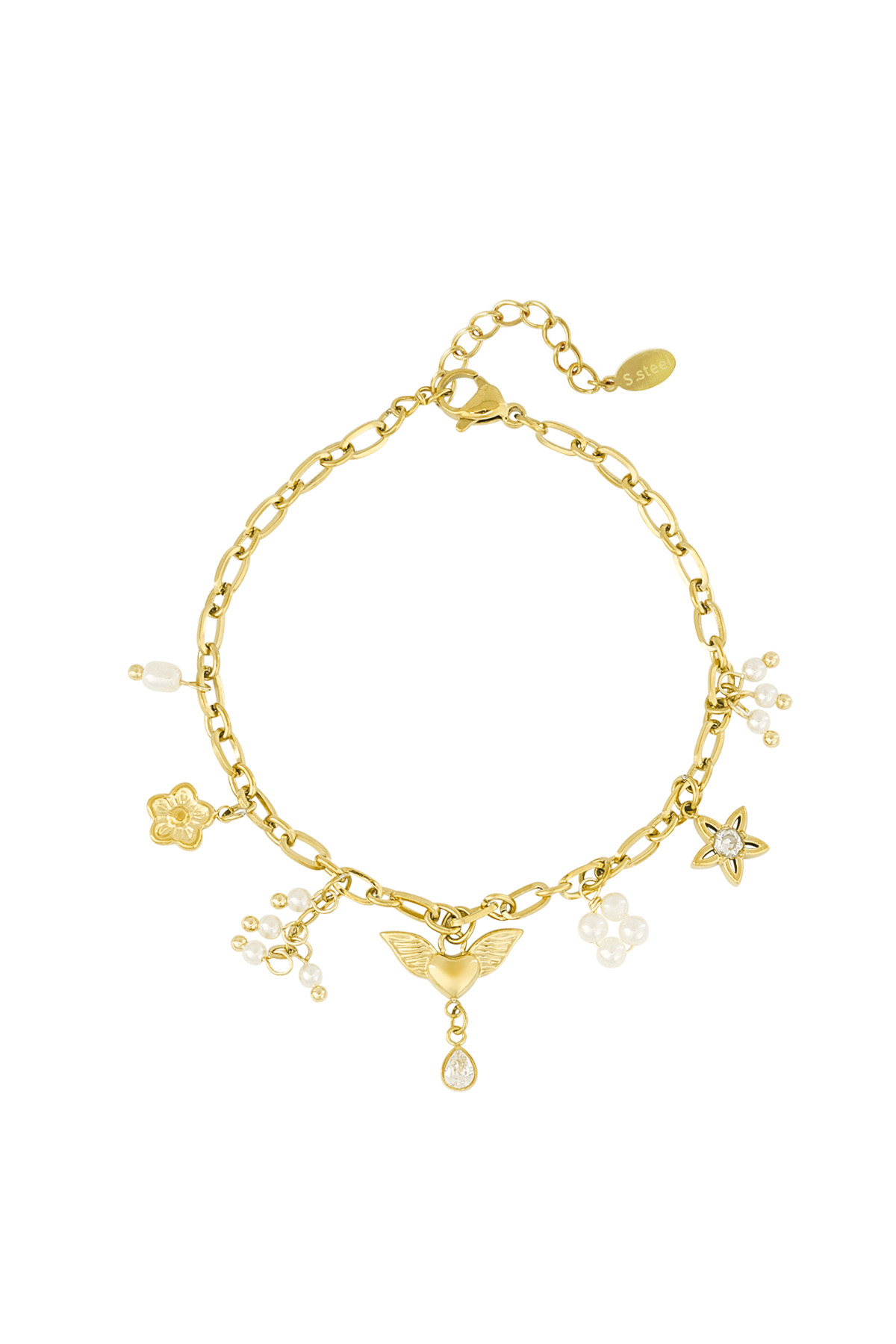 Charm bracelet angel dust - Gold color