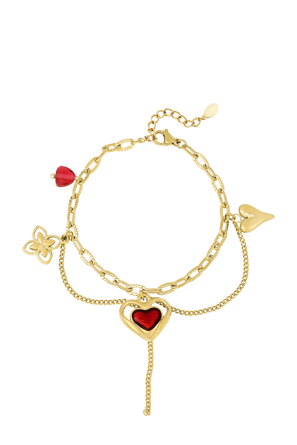 Pulse of love charm bracelet - Gold color