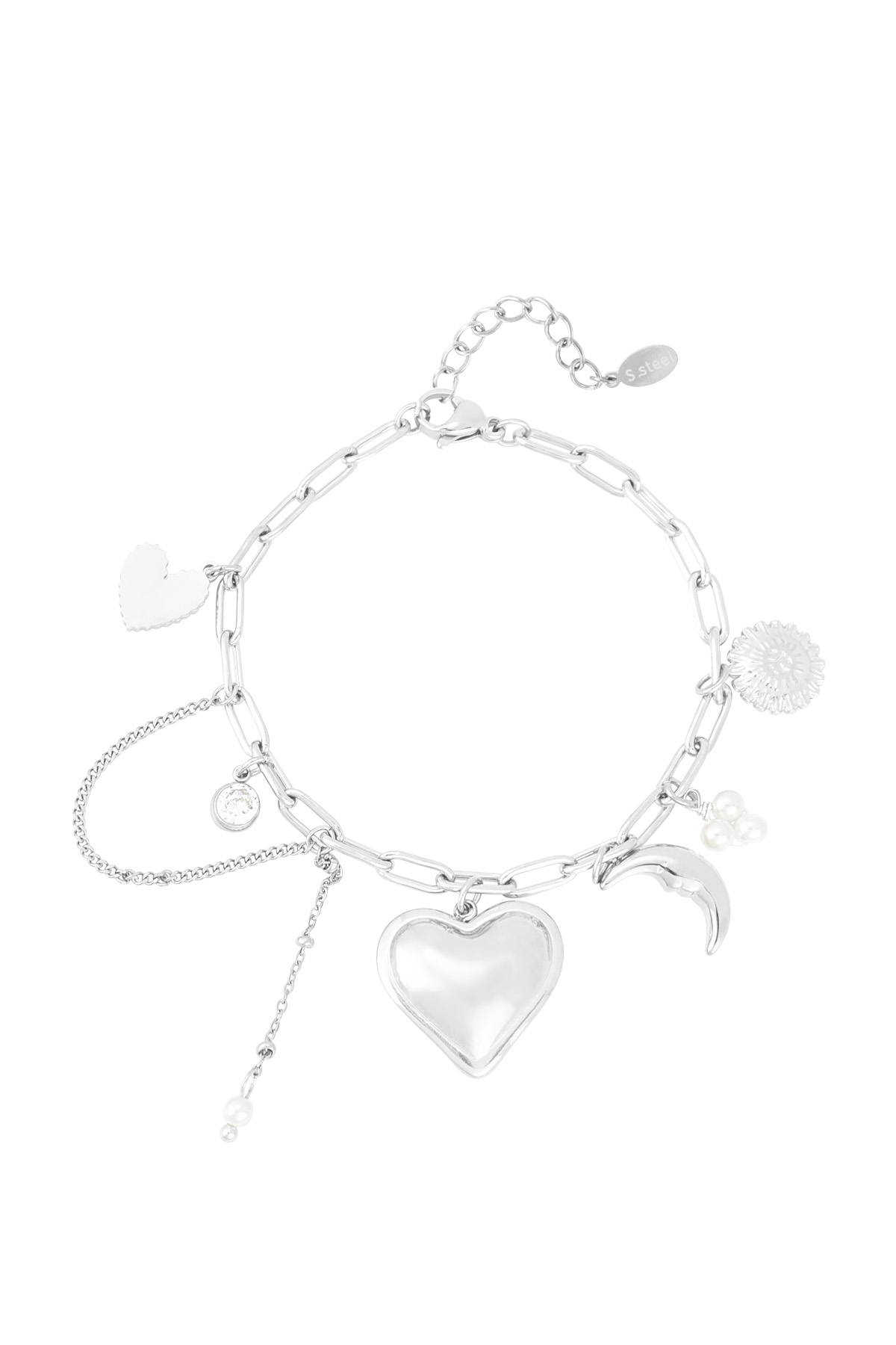 Charm bracelet moonlight lover - Silver Color color h5 