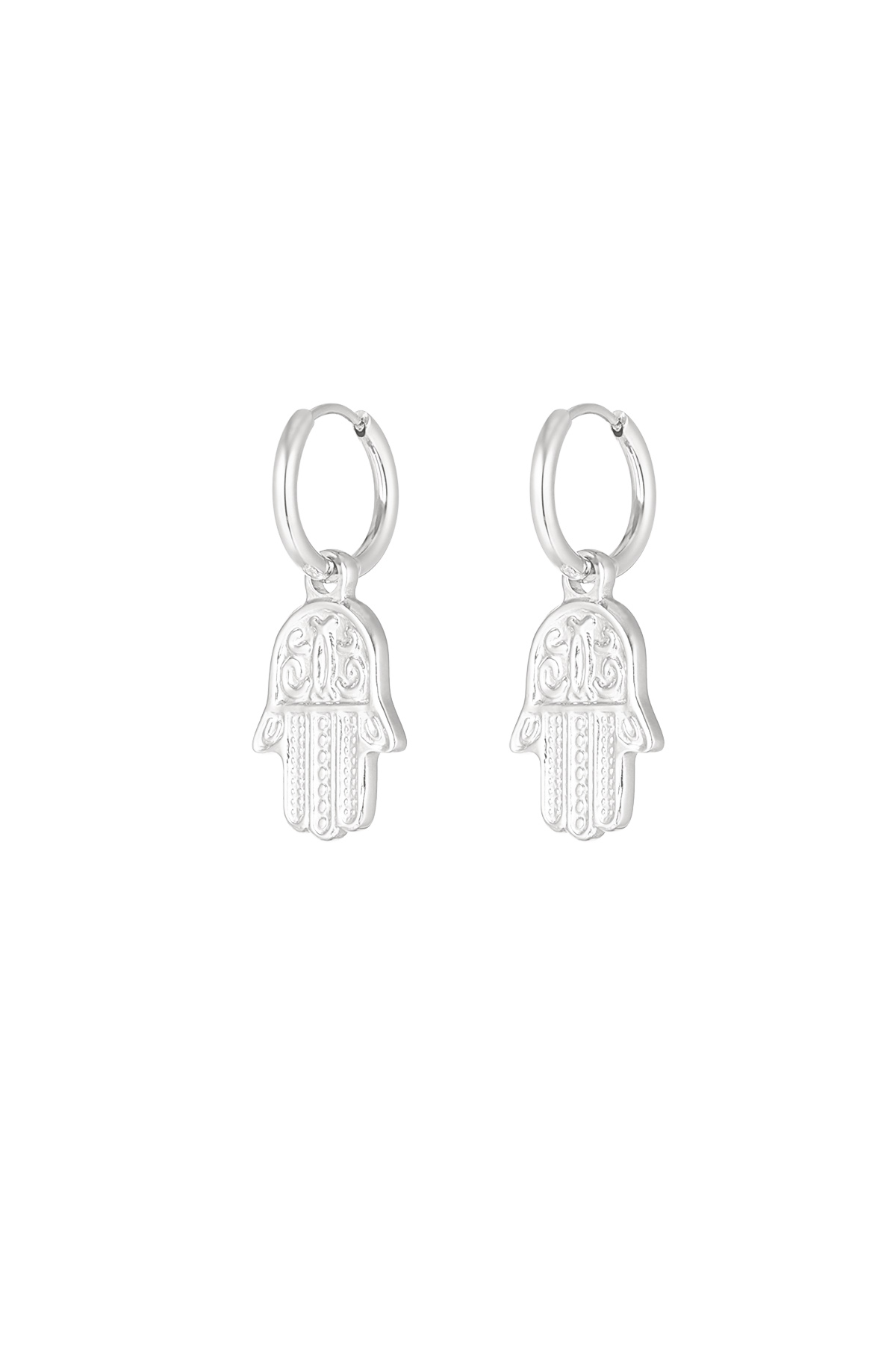 Earrings magic hand - silver h5 